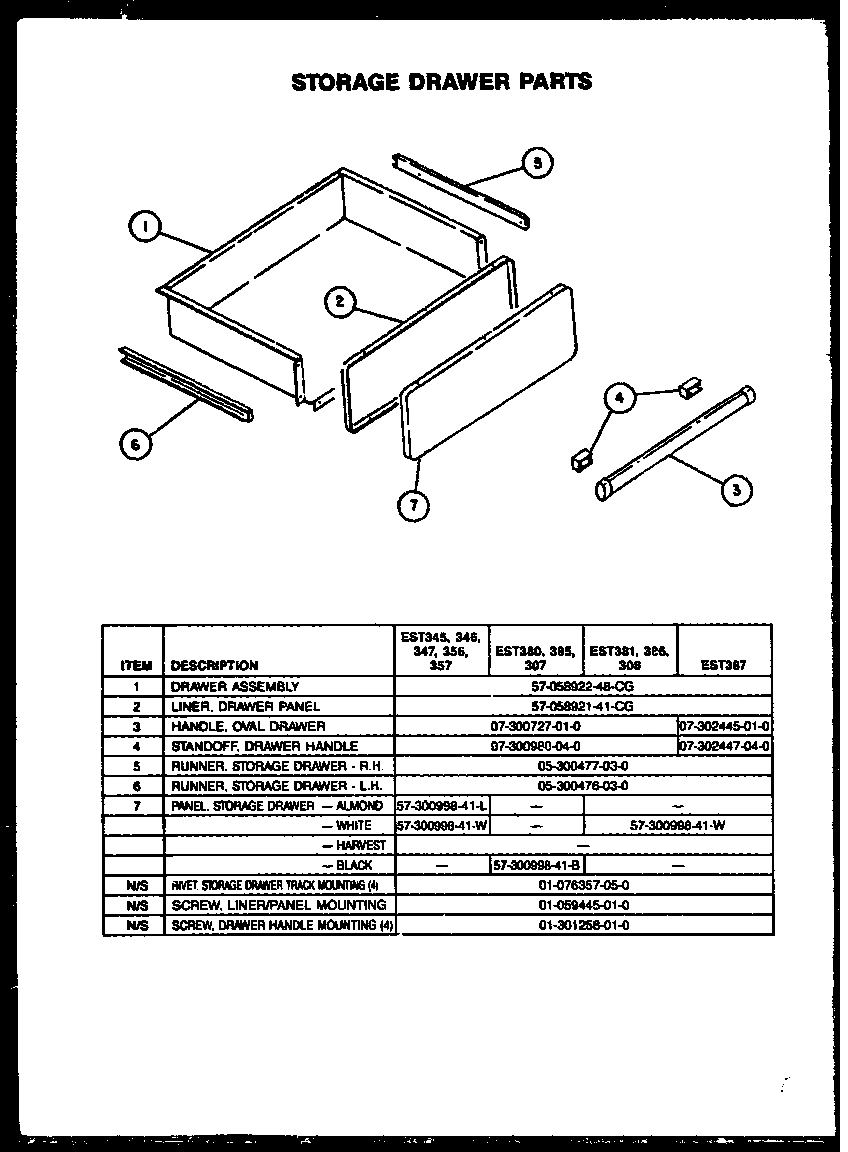 07 - STORAGE DRAWER PARTS
