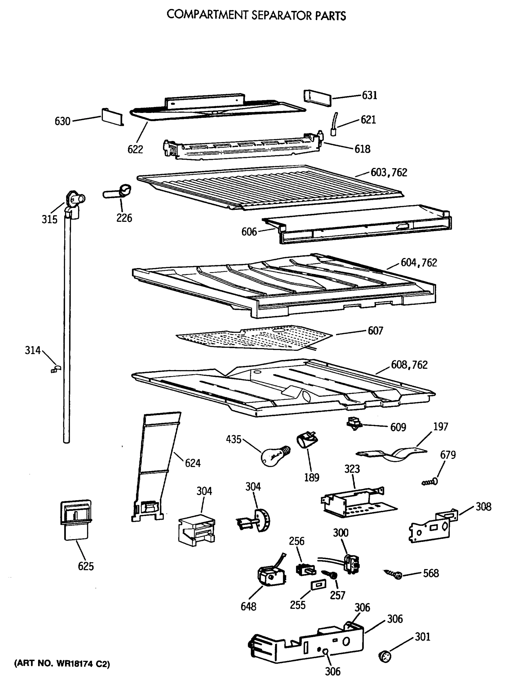 COMPARTMENT SEPARATOR PARTS