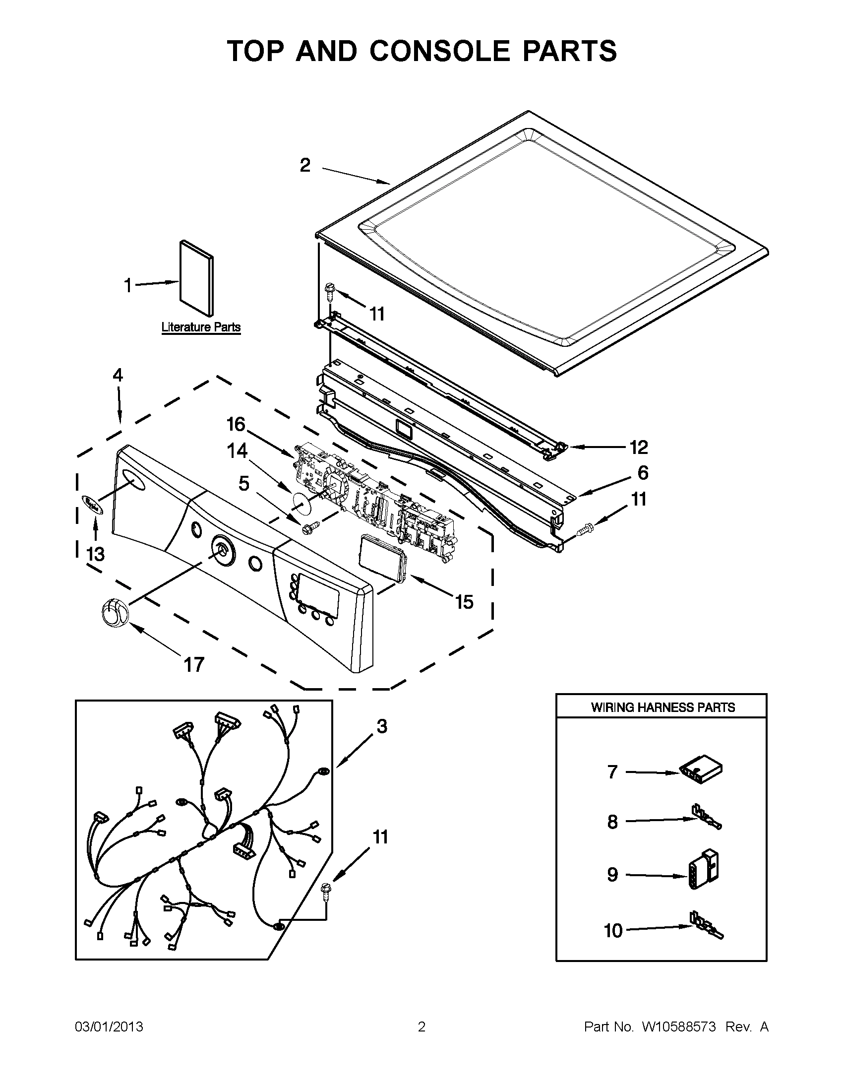 01 - TOP AND CONSOLE PARTS