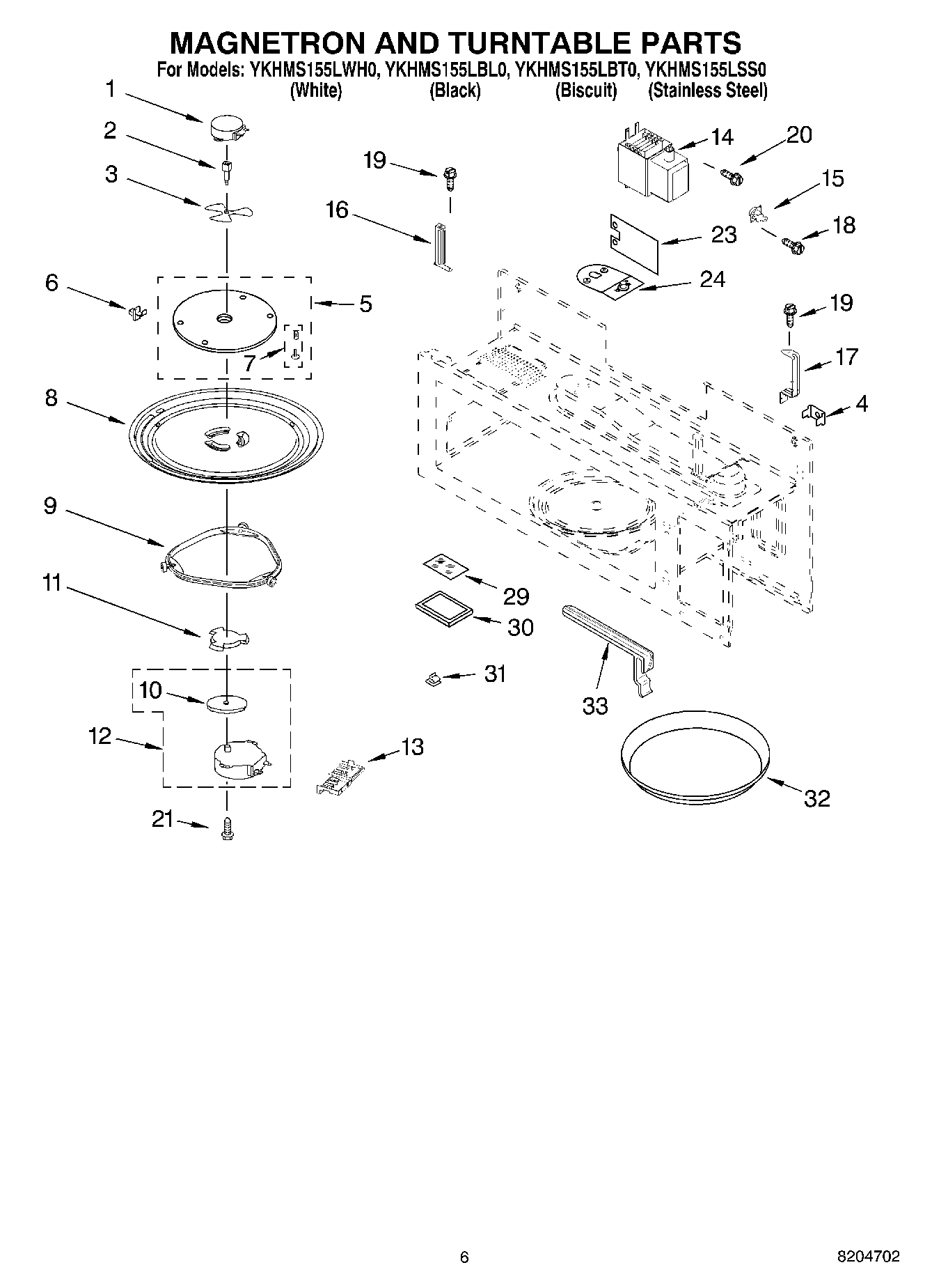 05 - MAGNETRON AND TURNTABLE PARTS