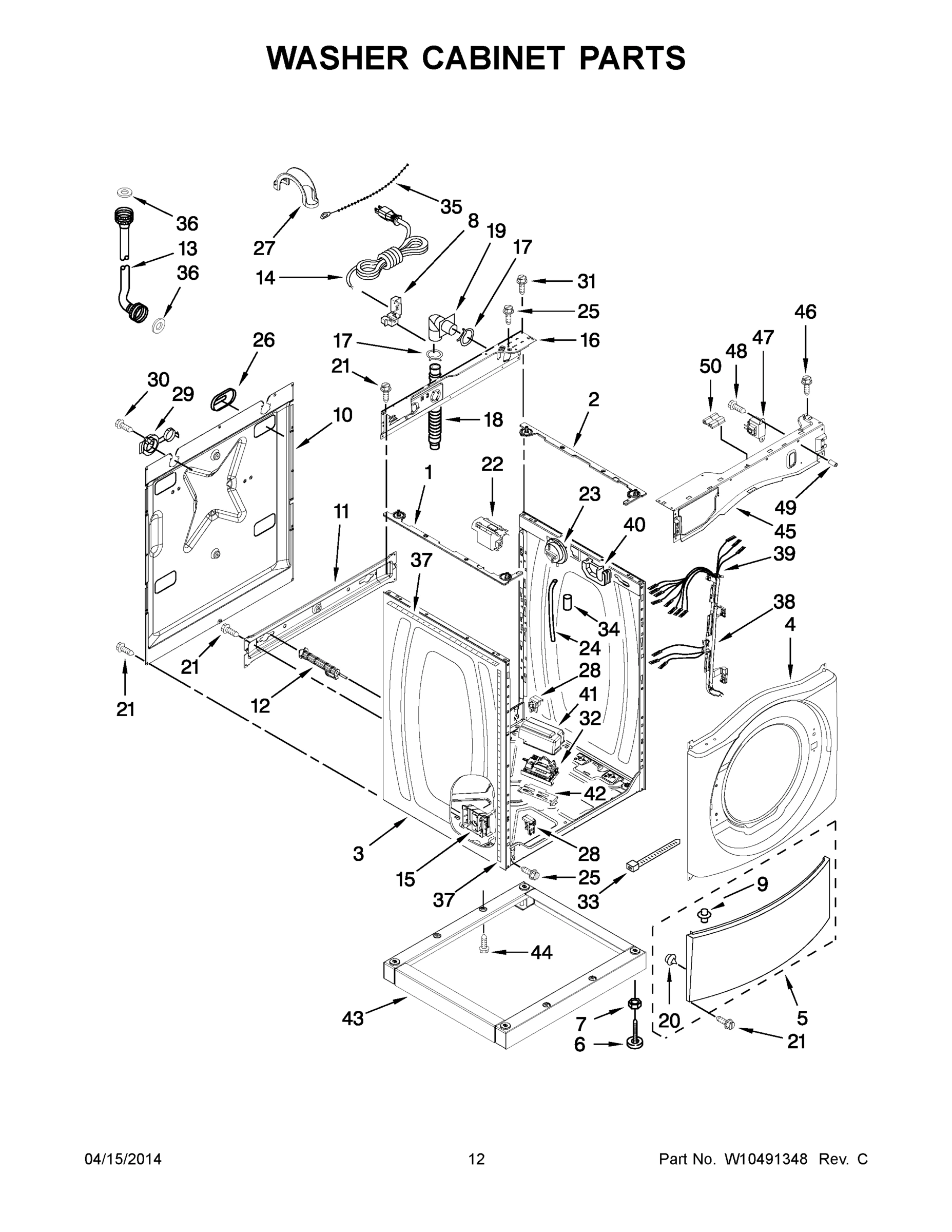 07 - WASHER CABINET PARTS