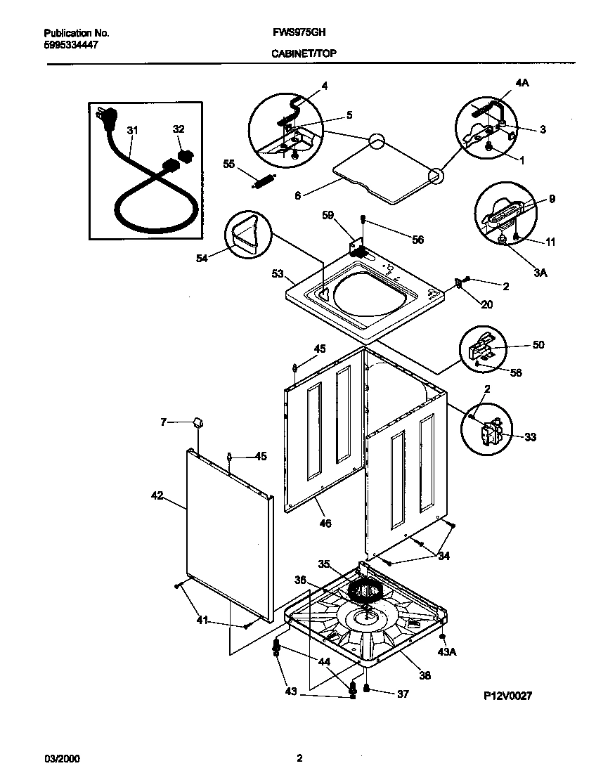02 - P12V0027 WSHR CAB,TOP