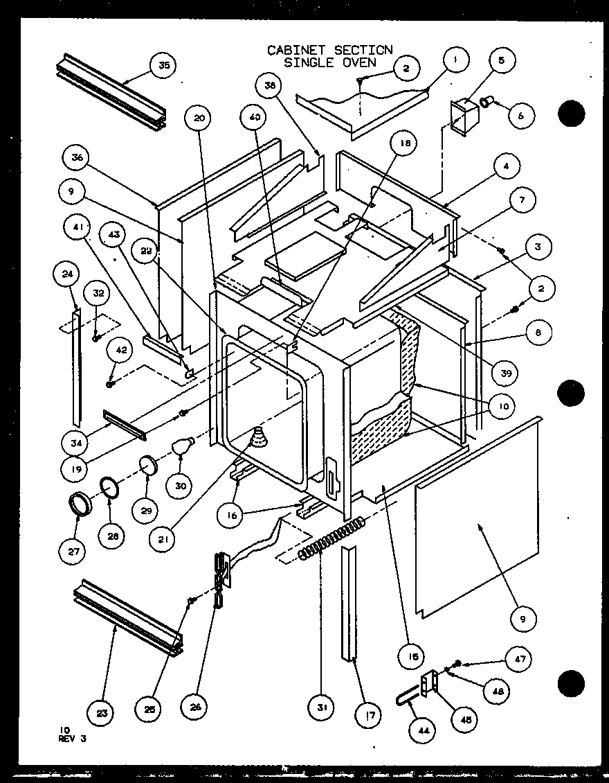 01 - CABINET SECTION SINGLE OVEN