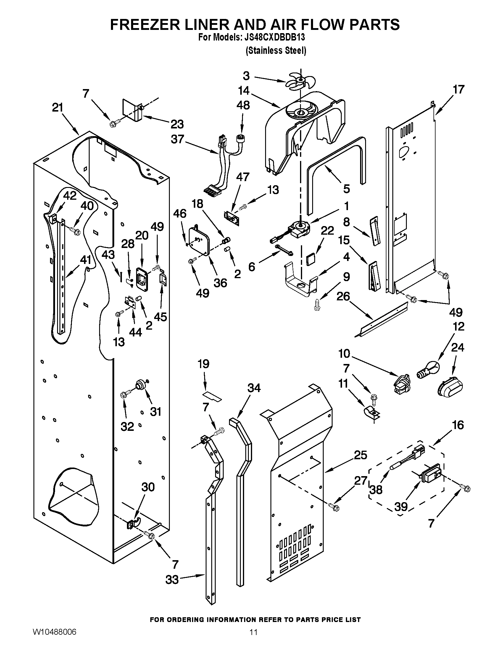 08 - FREEZER LINER AND AIR FLOW PARTS