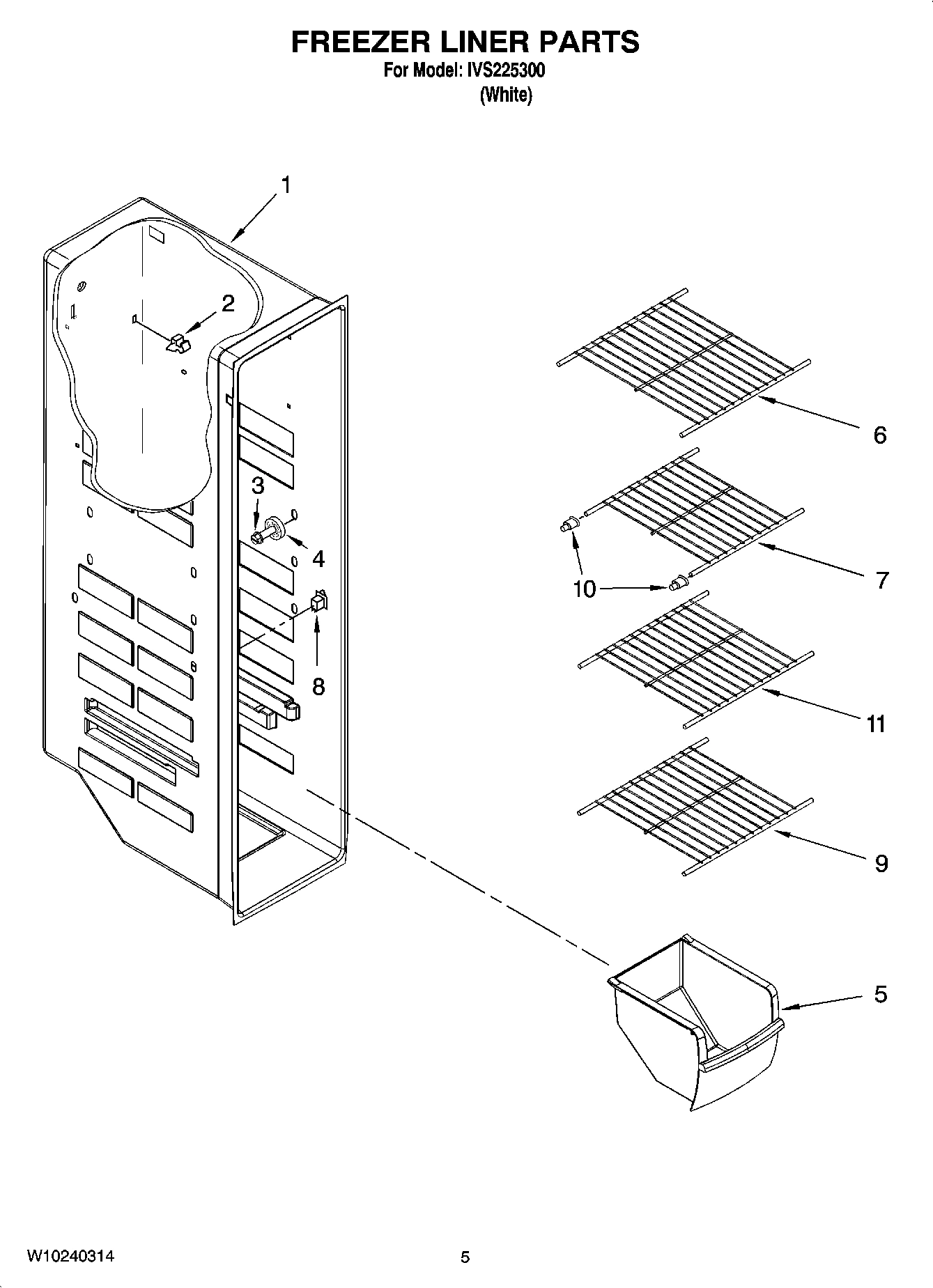 04 - FREEZER LINER PARTS