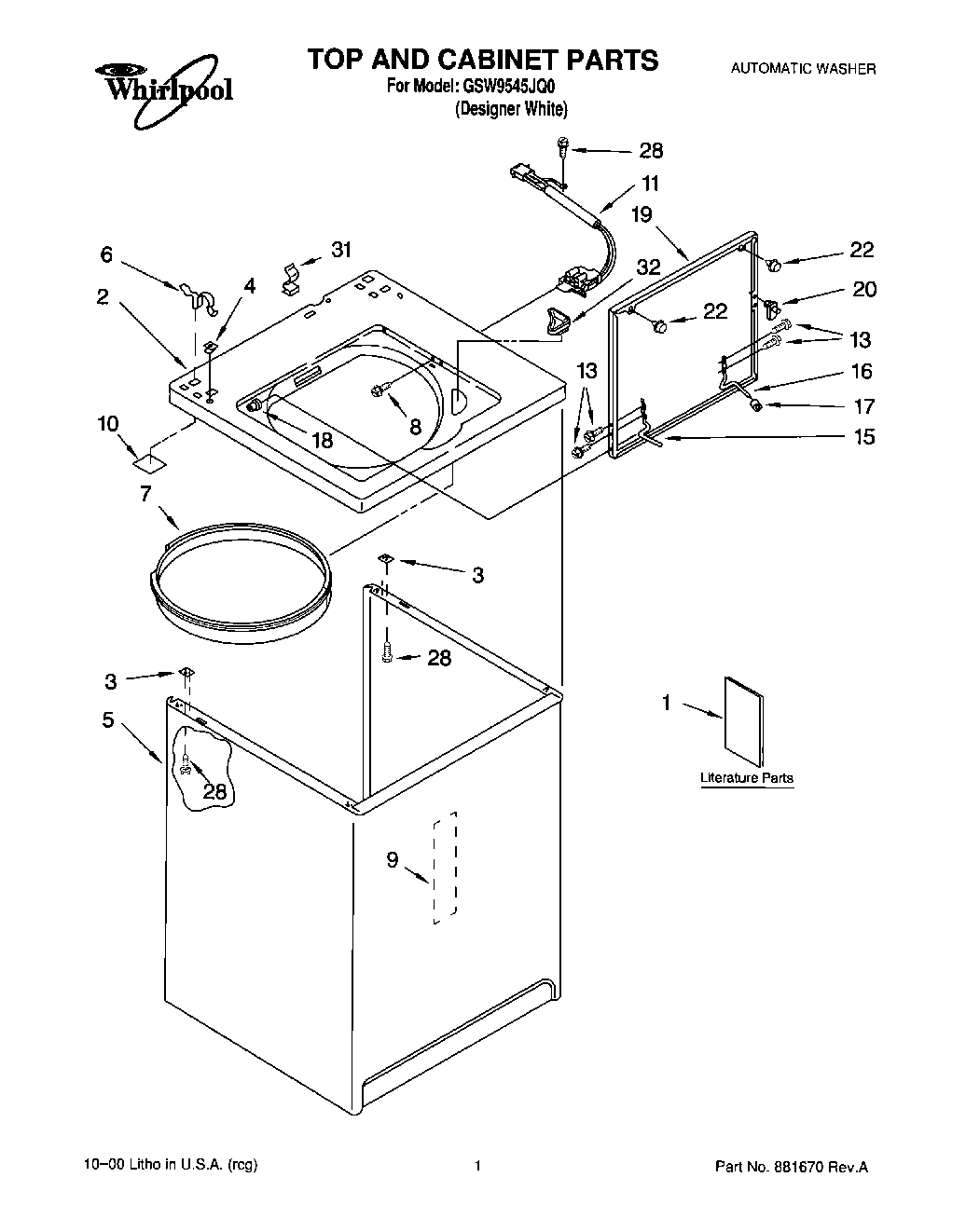 01 - TOP AND CABINET, LITERATURE