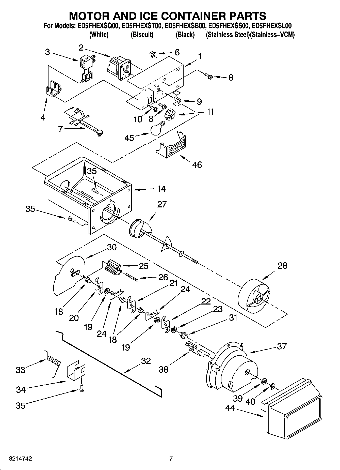 05 - MOTOR AND ICE CONTAINER PARTS