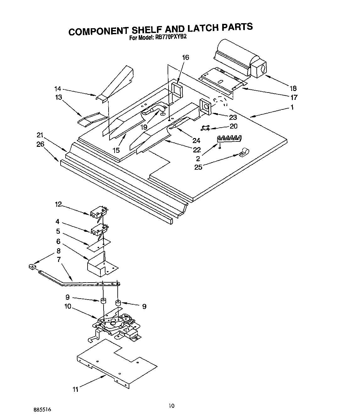07 - COMPONENT SHELF AND LATCH