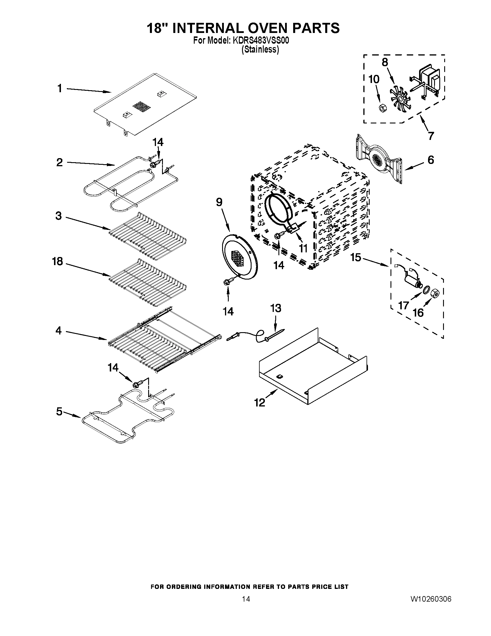 10 - 18`` INTERNAL OVEN PARTS