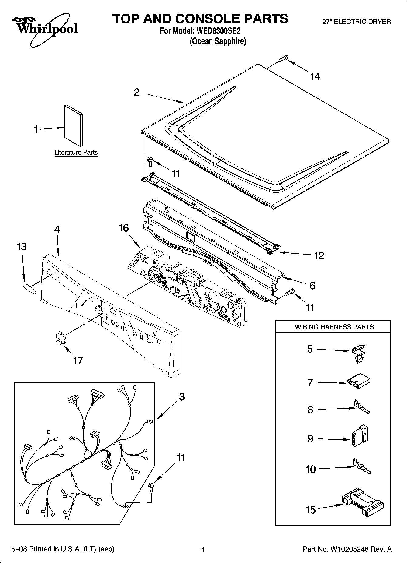 01 - TOP AND CONSOLE PARTS
