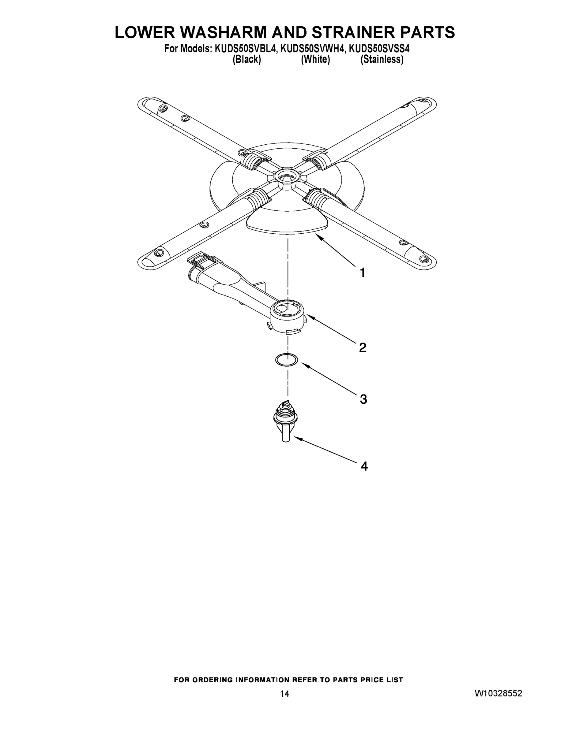 11 - LOWER WASHARM AND STRAINER PARTS
