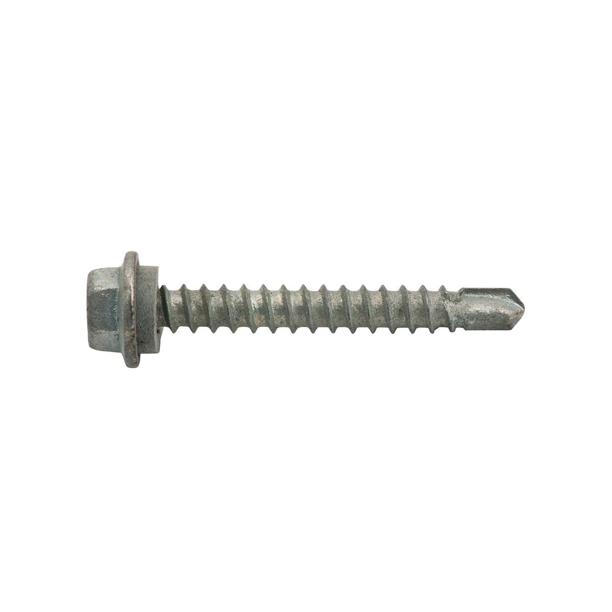 ZENITH® 14G x 50mm Class 3 Galvanised, Self Drilling, External Hex Drive, Cladding & Roofing Screws with Seal – External Use – 100 Pack