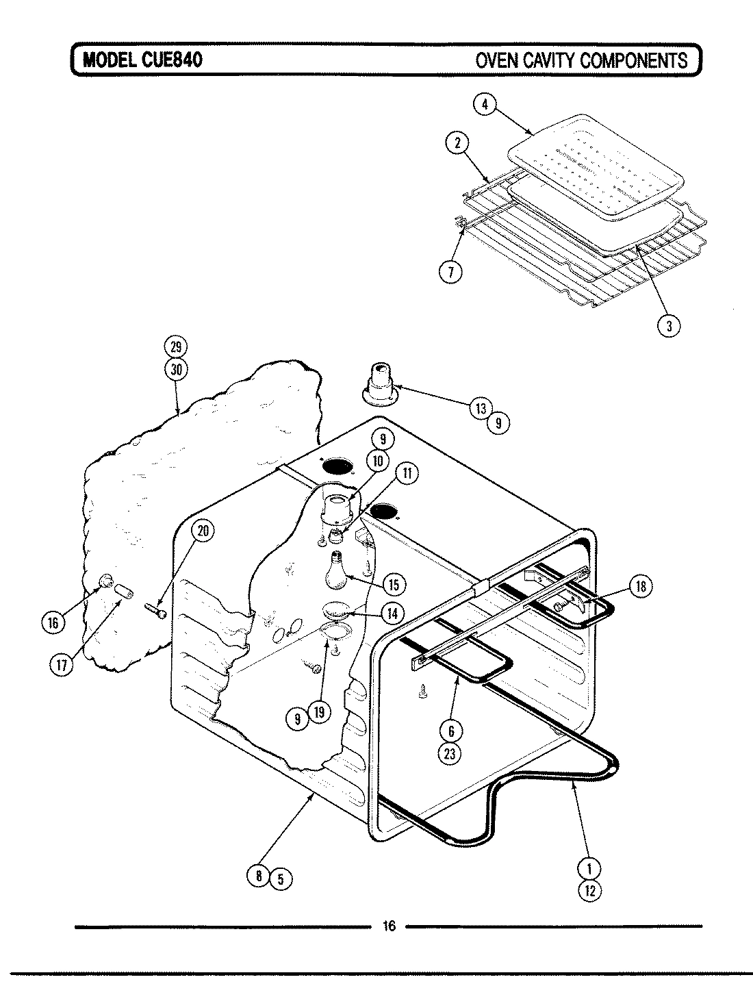 11 - OVEN CAVITY & COMPONENTS