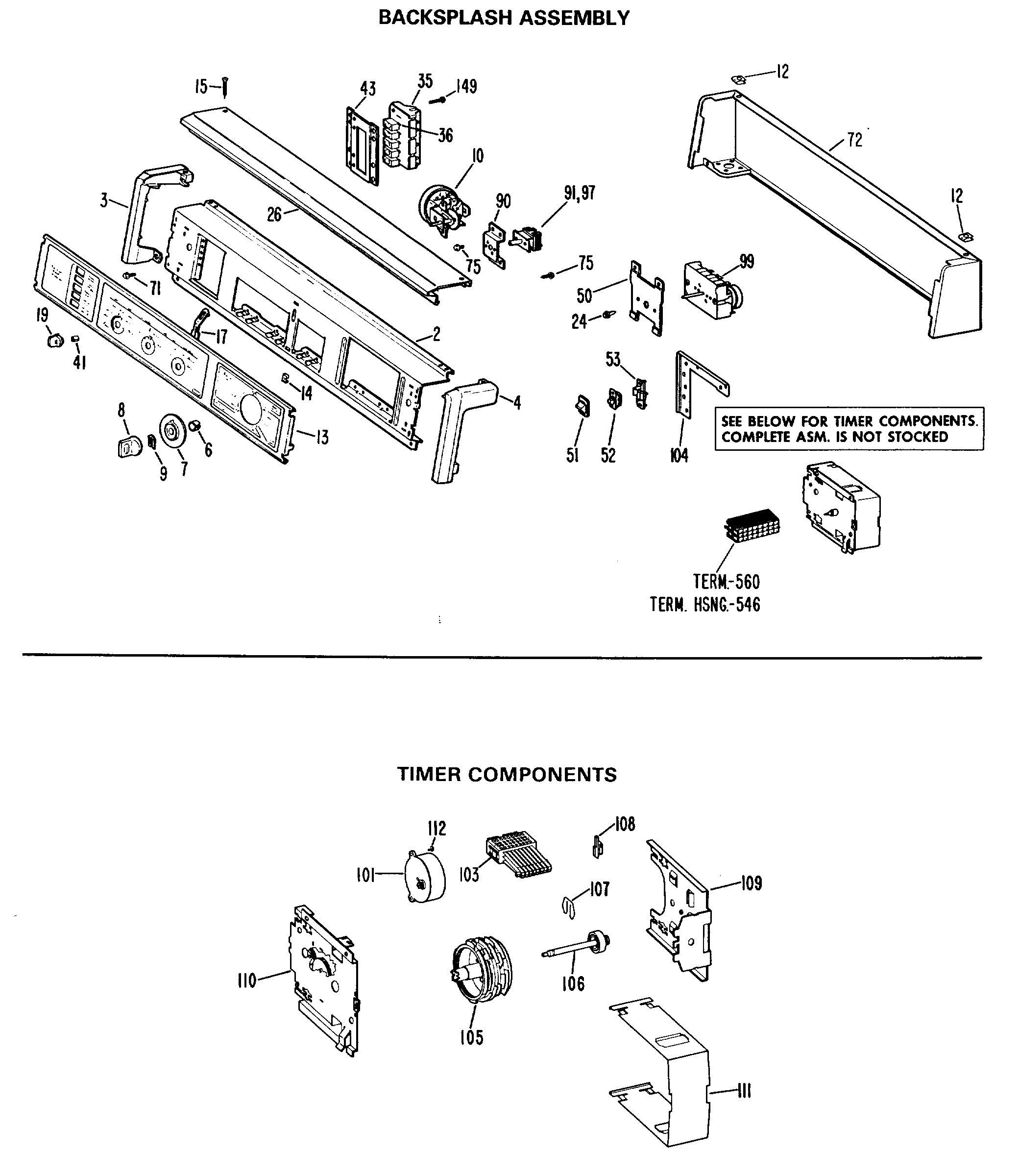 BACKSPLASH ASSEMBLY
