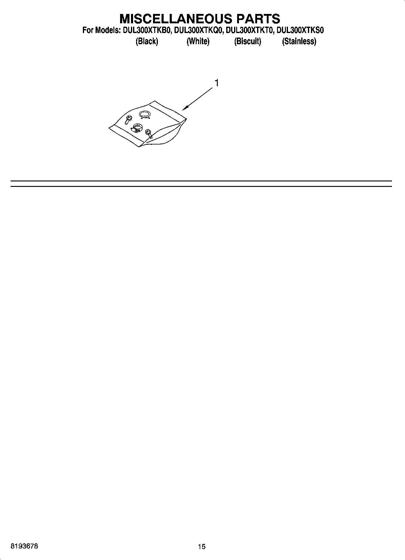 12 - MISCELLANEOUS PARTS OPTIONAL PARTS (NOT INCLUDED)