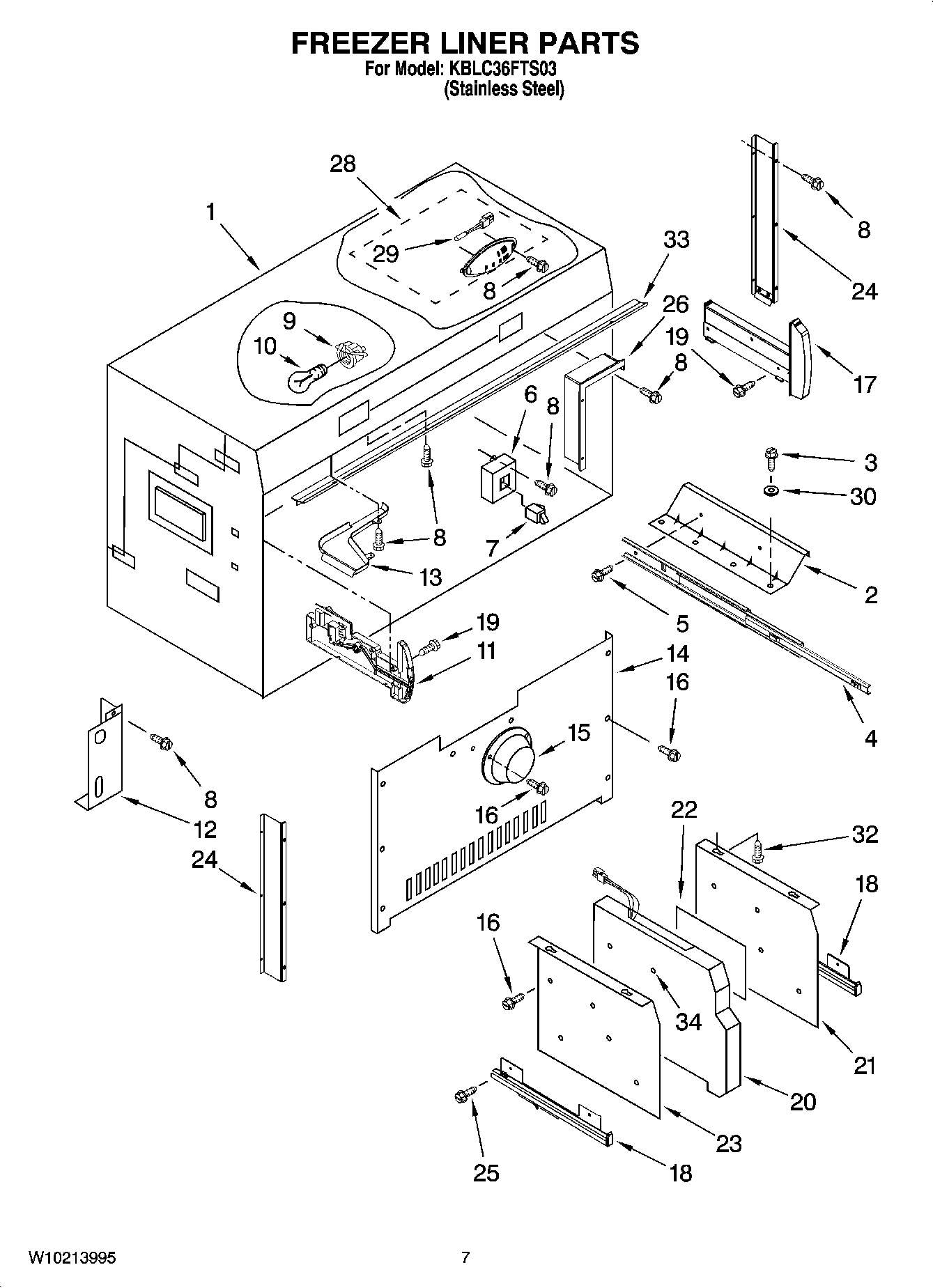 05 - FREEZER LINER PARTS