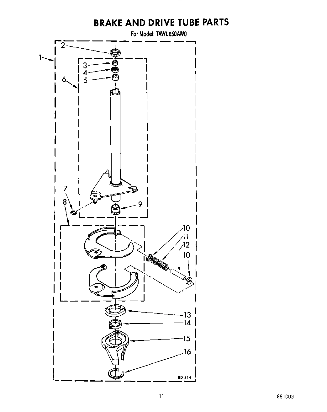 10 - BRAKE AND DRIVE TUBE