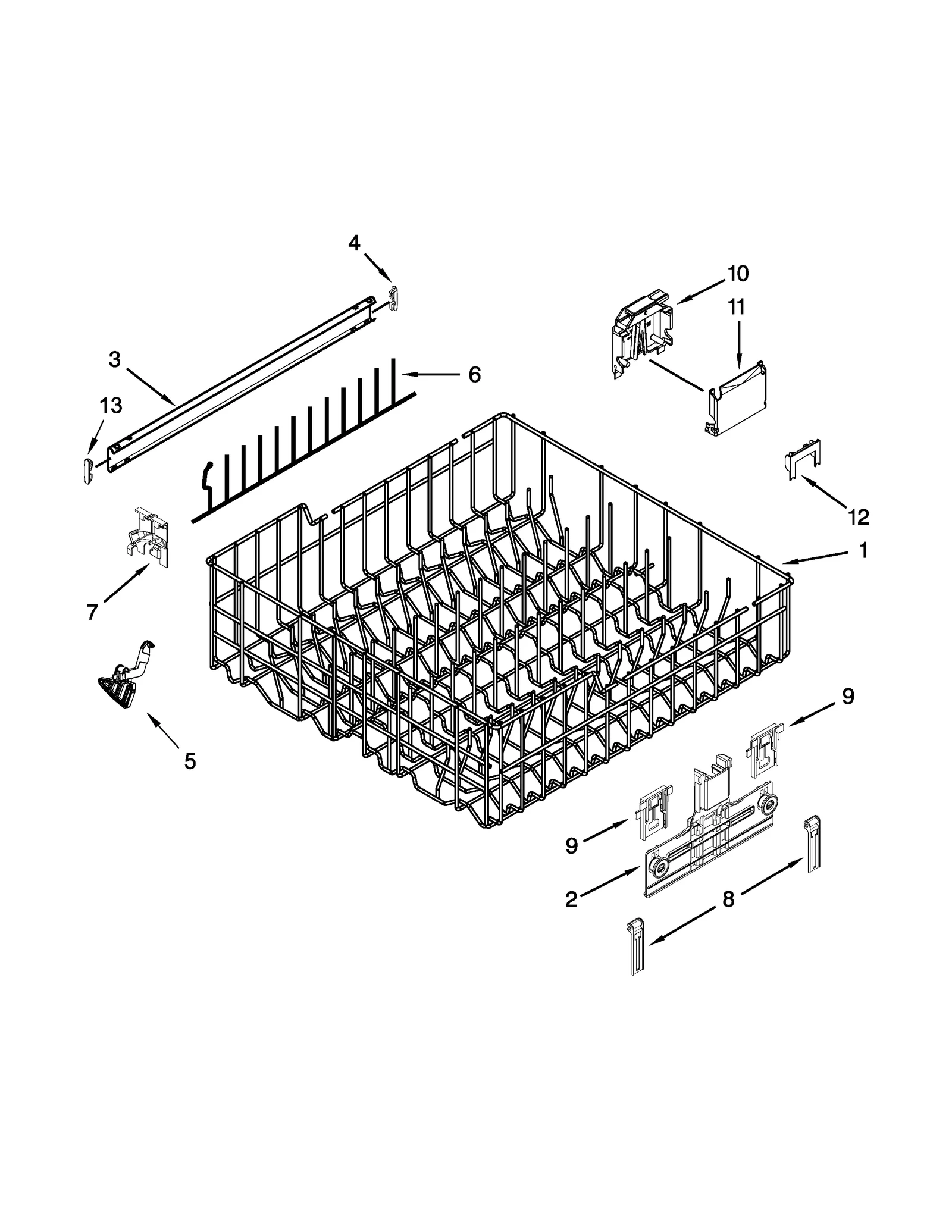 UPPER RACK AND TRACK PARTS