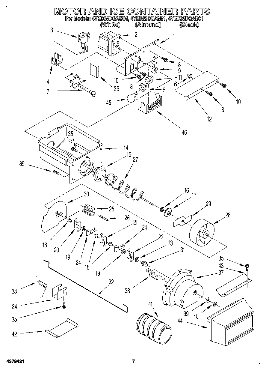05 - MOTOR AND ICE CONTAINER