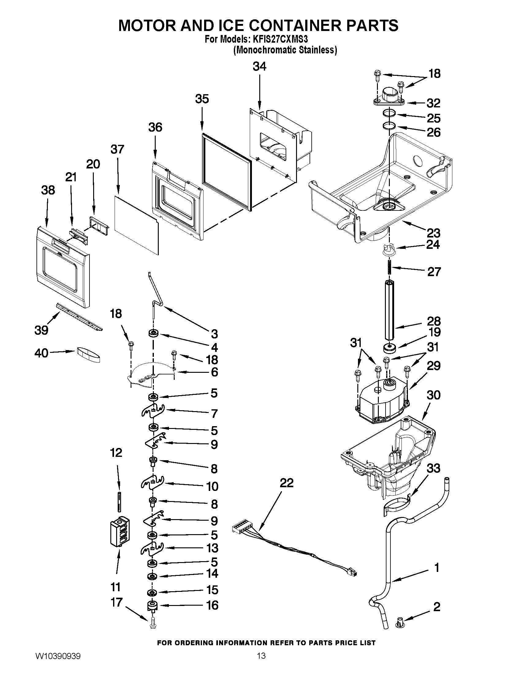 07 - MOTOR AND ICE CONTAINER PARTS