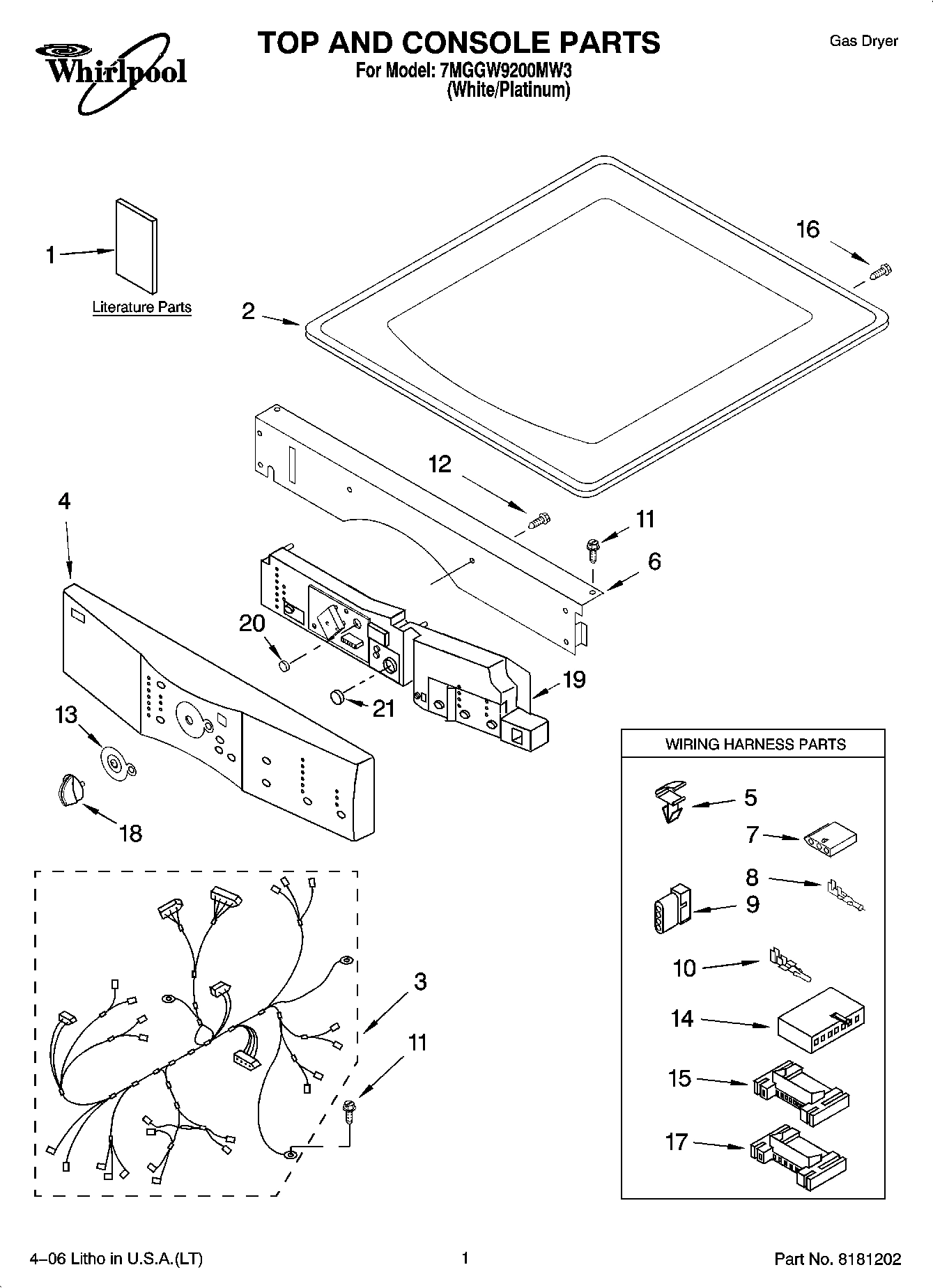 01 - TOP AND CONSOLE PARTS