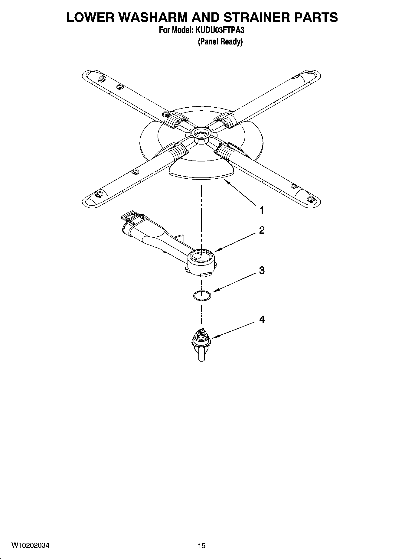 12 - LOWER WASHARM AND STRAINER PARTS, OPTIONAL PARTS (NOT INCLUDED)