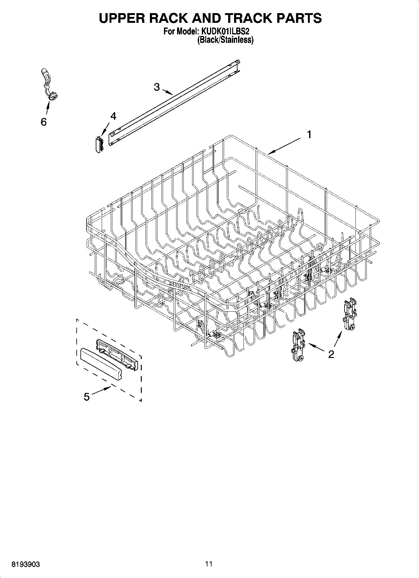 09 - UPPER RACK AND TRACK PARTS