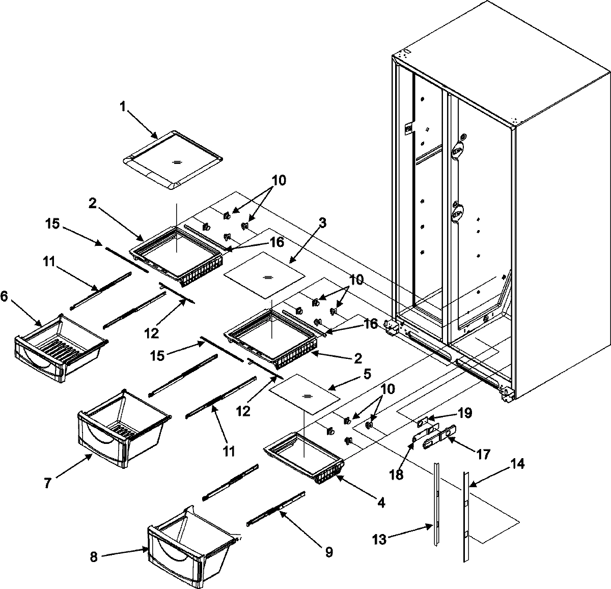 04 - CRISPER ASSEMBLY (GC2225GEK3/5/9)