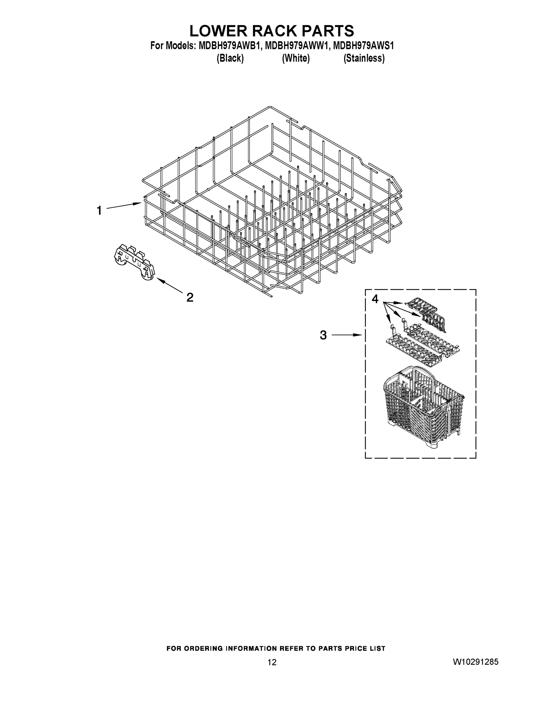 10 - LOWER RACK PARTS