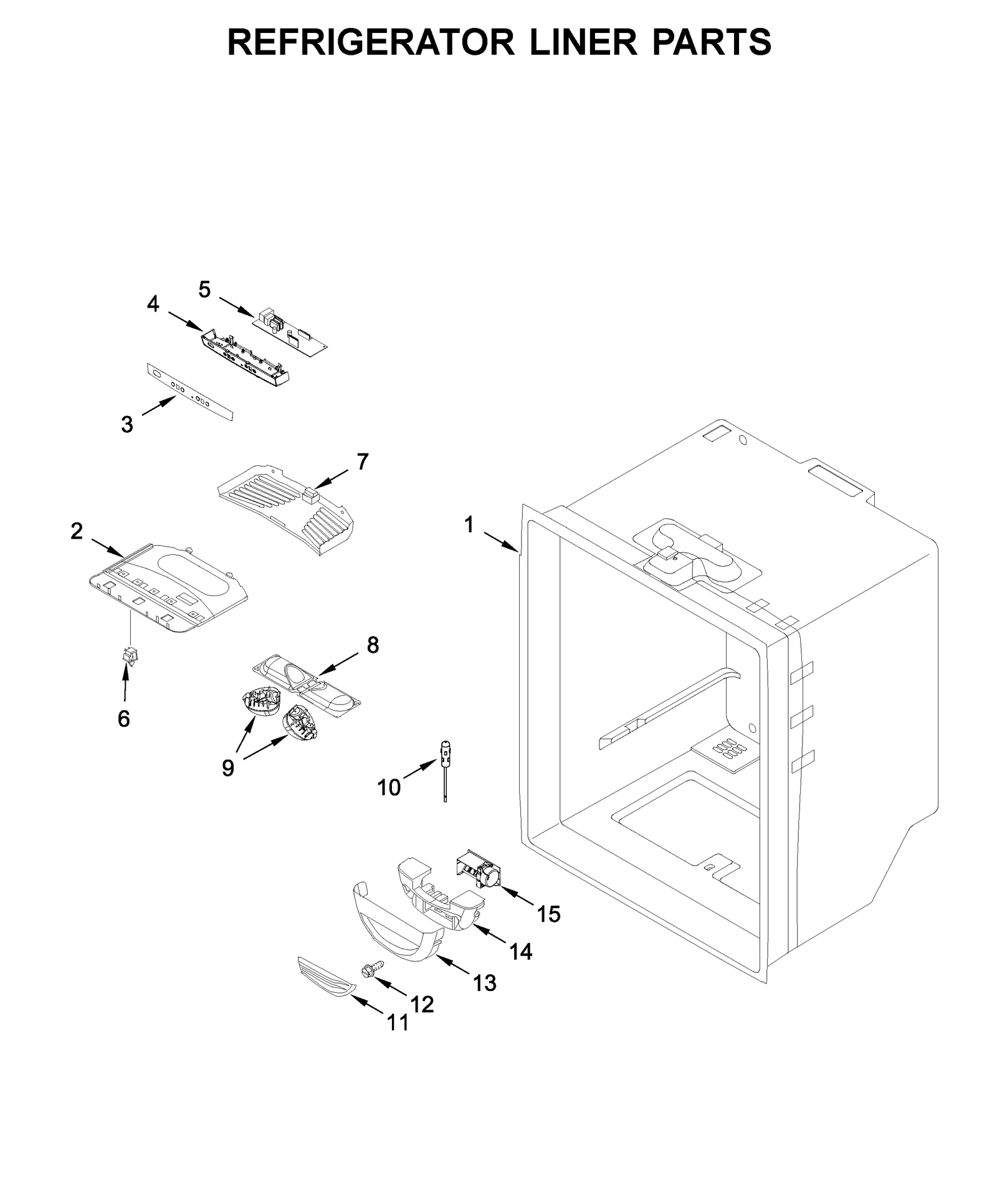 REFRIGERATOR LINER PARTS