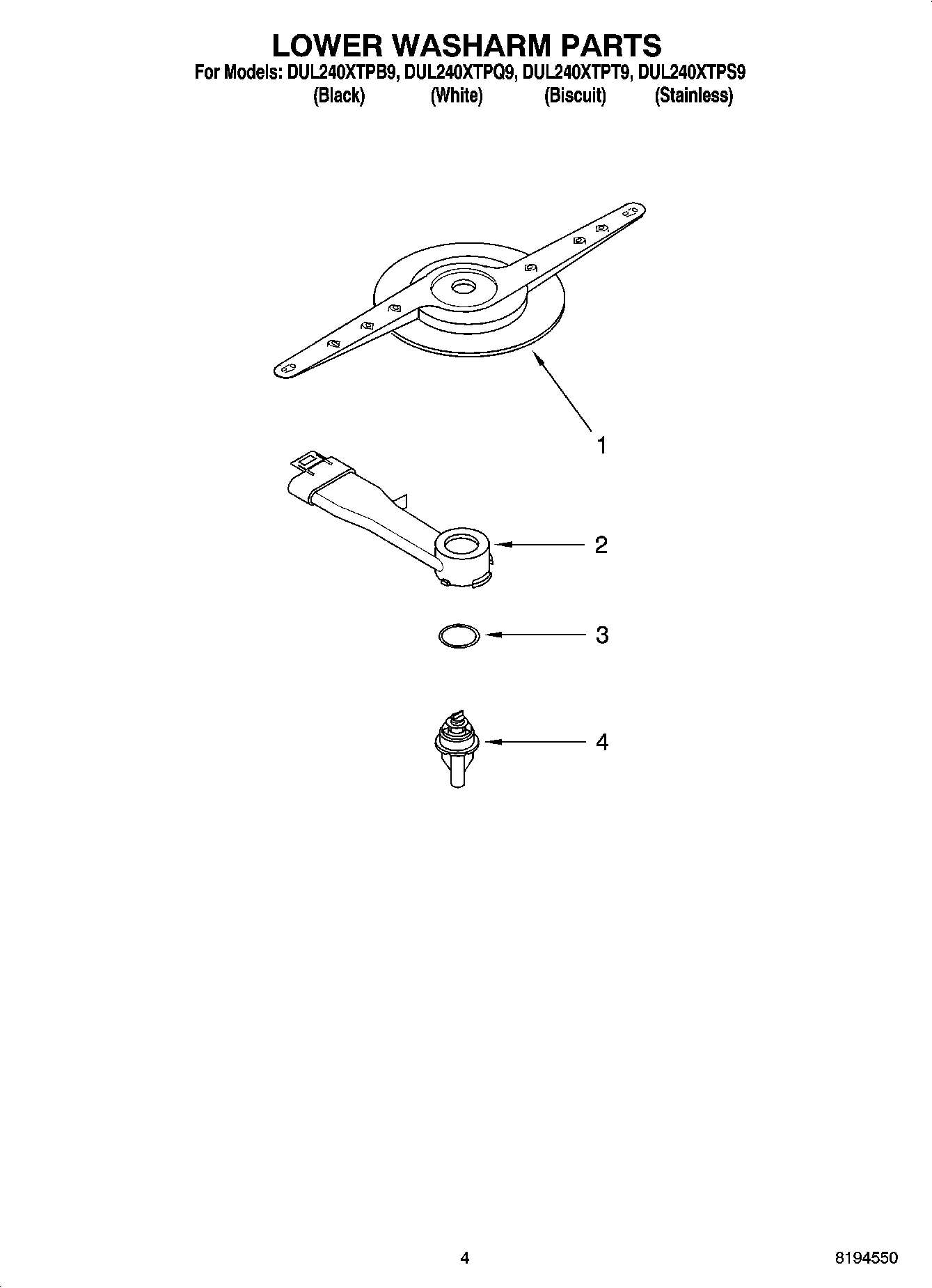 04 - LOWER WASHARM PARTS