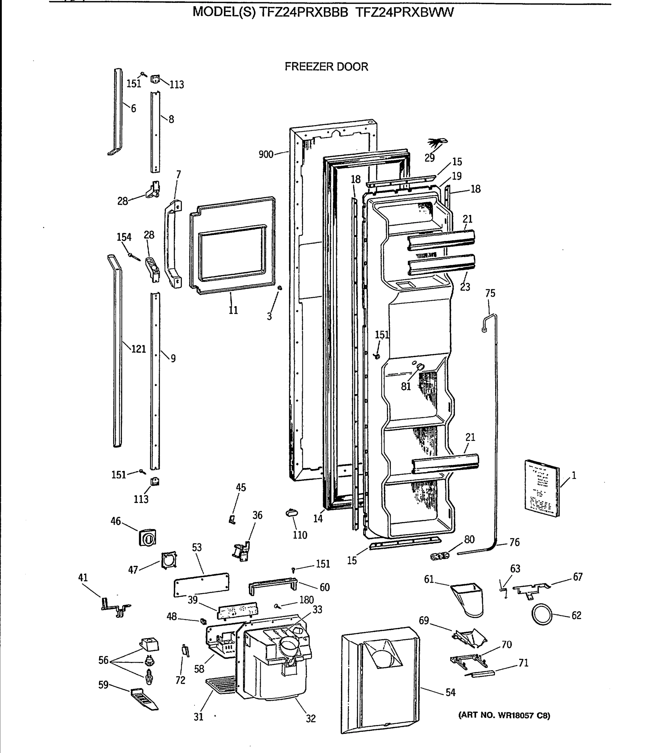 FREEZER DOOR