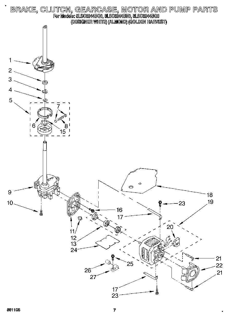 05 - BRAKE, CLUTCH, GEARCASE, MOTOR & PUMP
