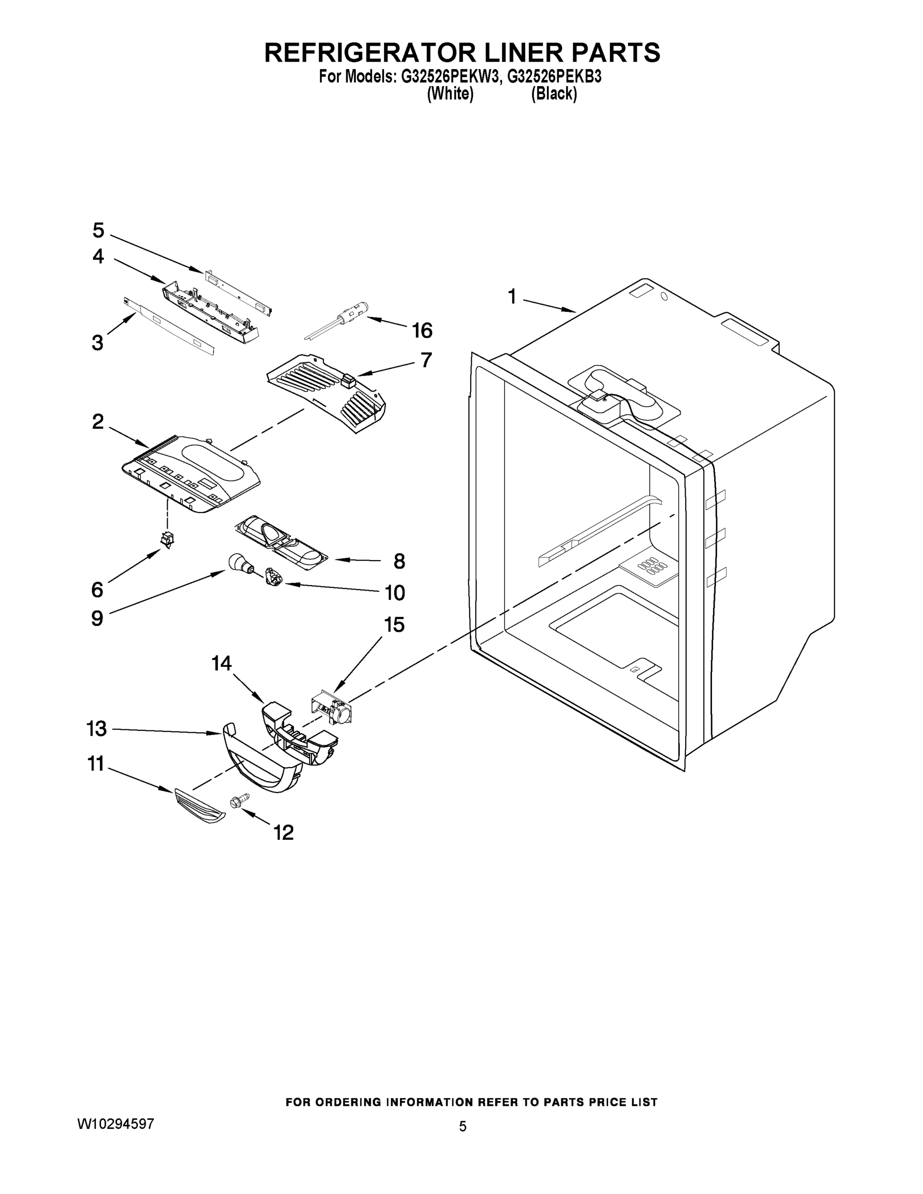 03 - REFRIGERATOR LINER PARTS