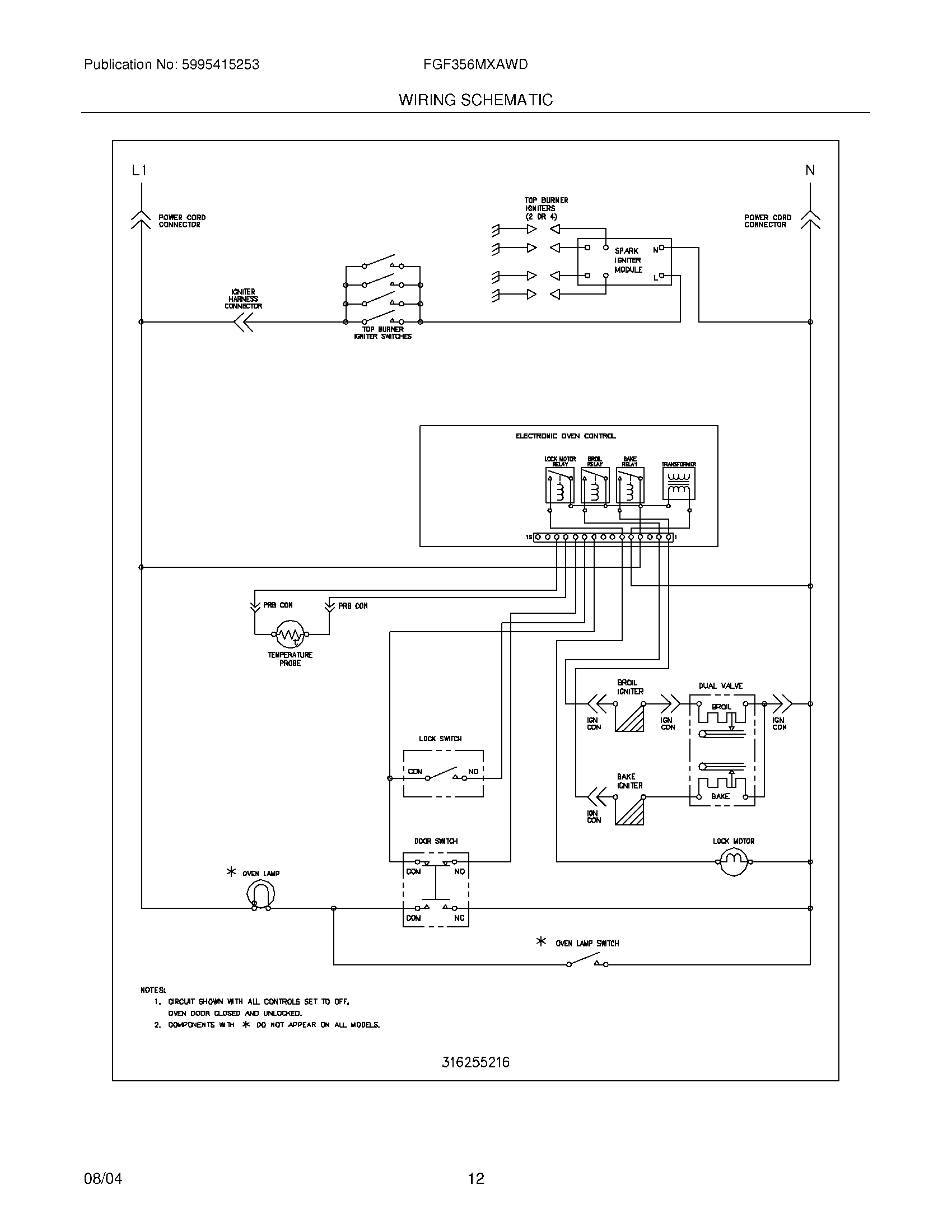 12 - WIRING SCHEMATIC