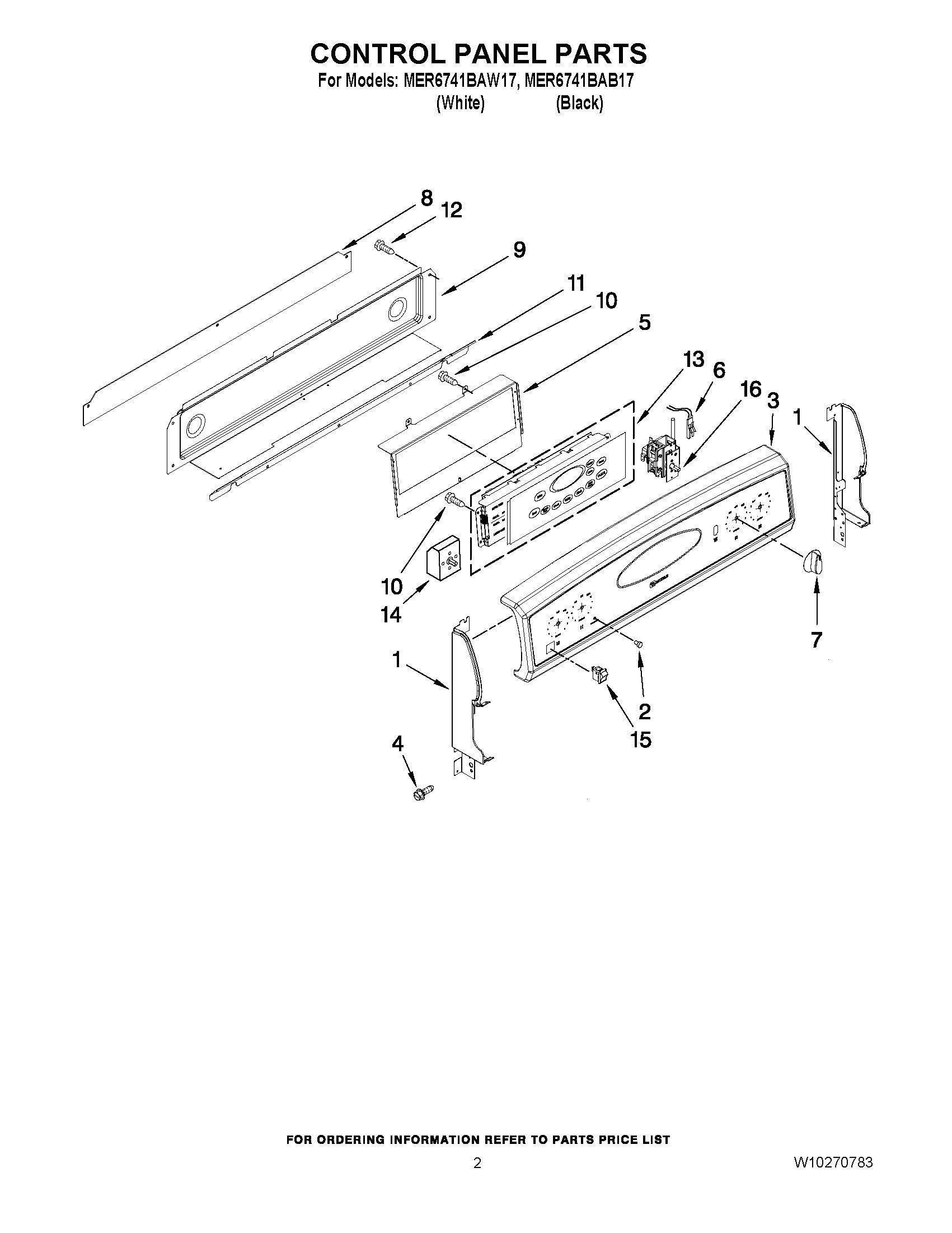 02 - CONTROL PANEL PARTS