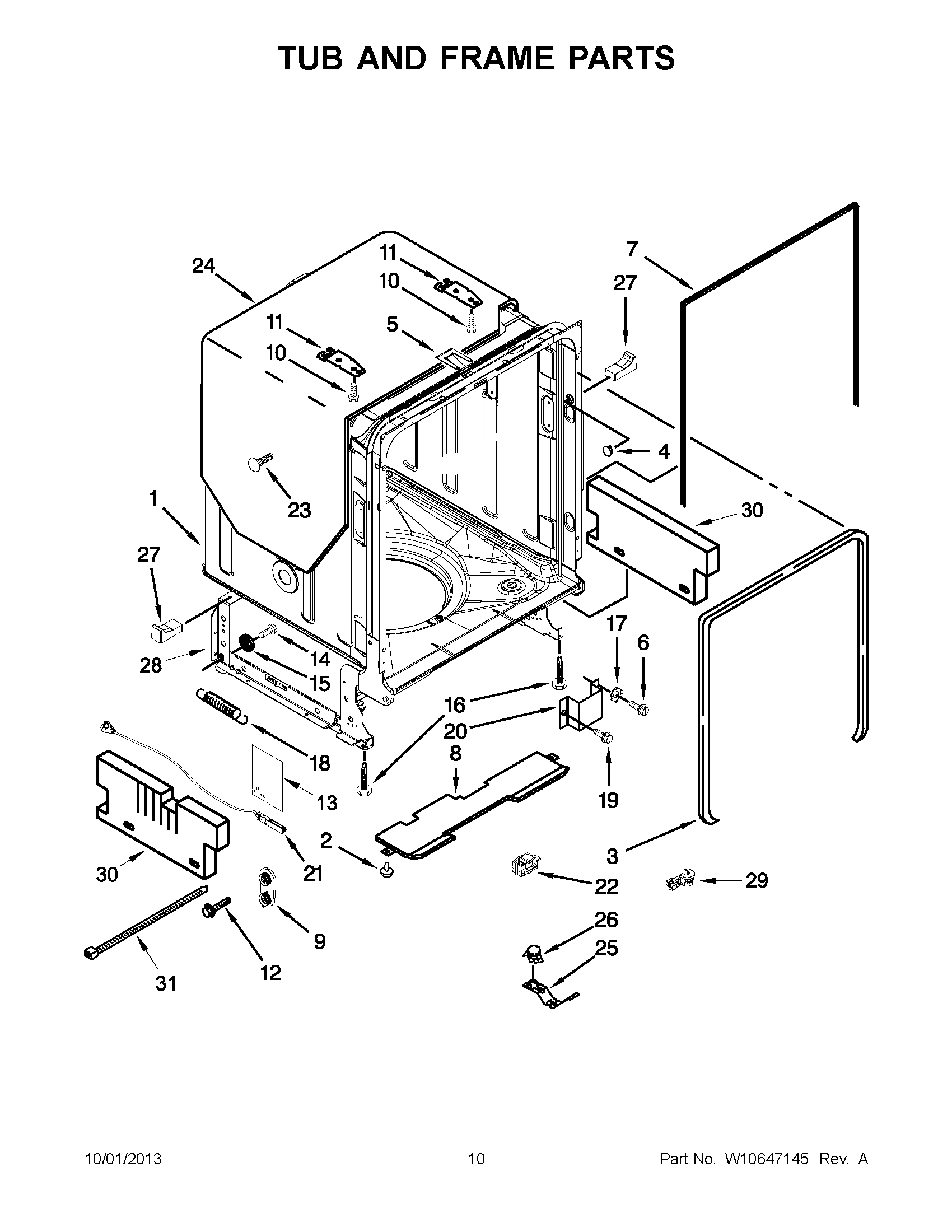 06 - TUB AND FRAME PARTS