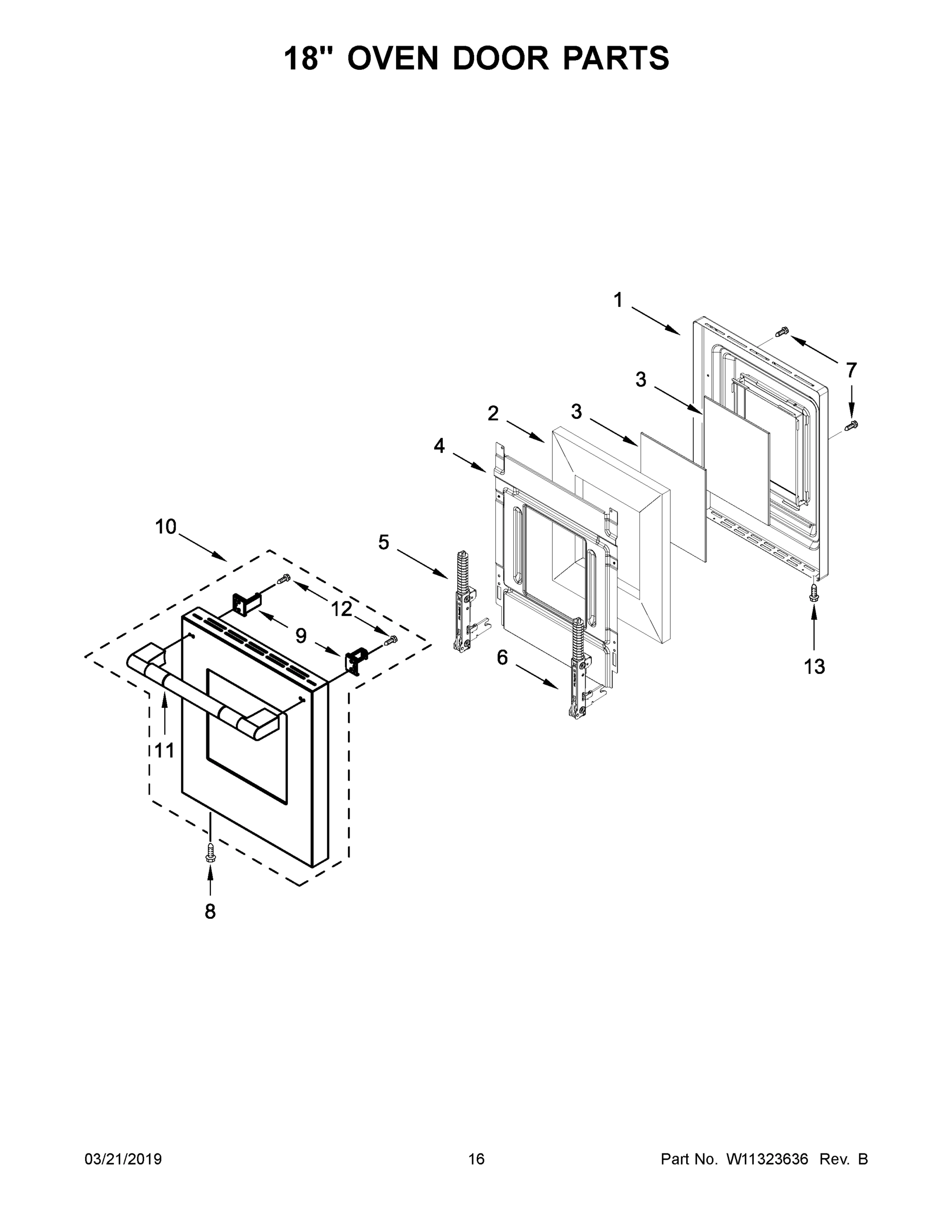09 - 18" OVEN DOOR PARTS