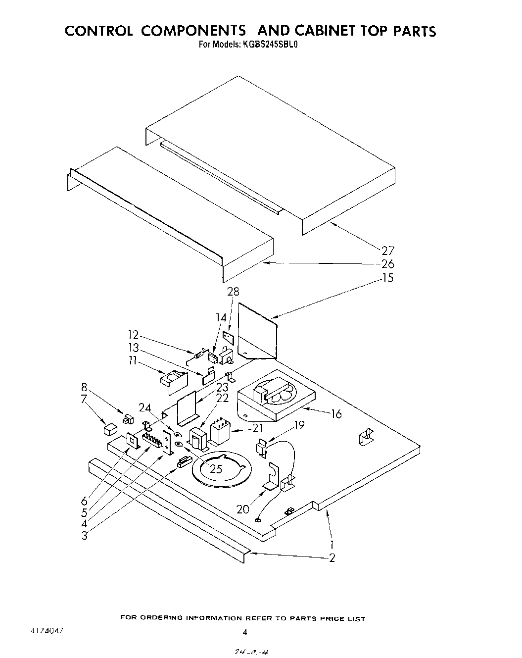 04 - CONTROL COMPONENTS AND CABINET TOP