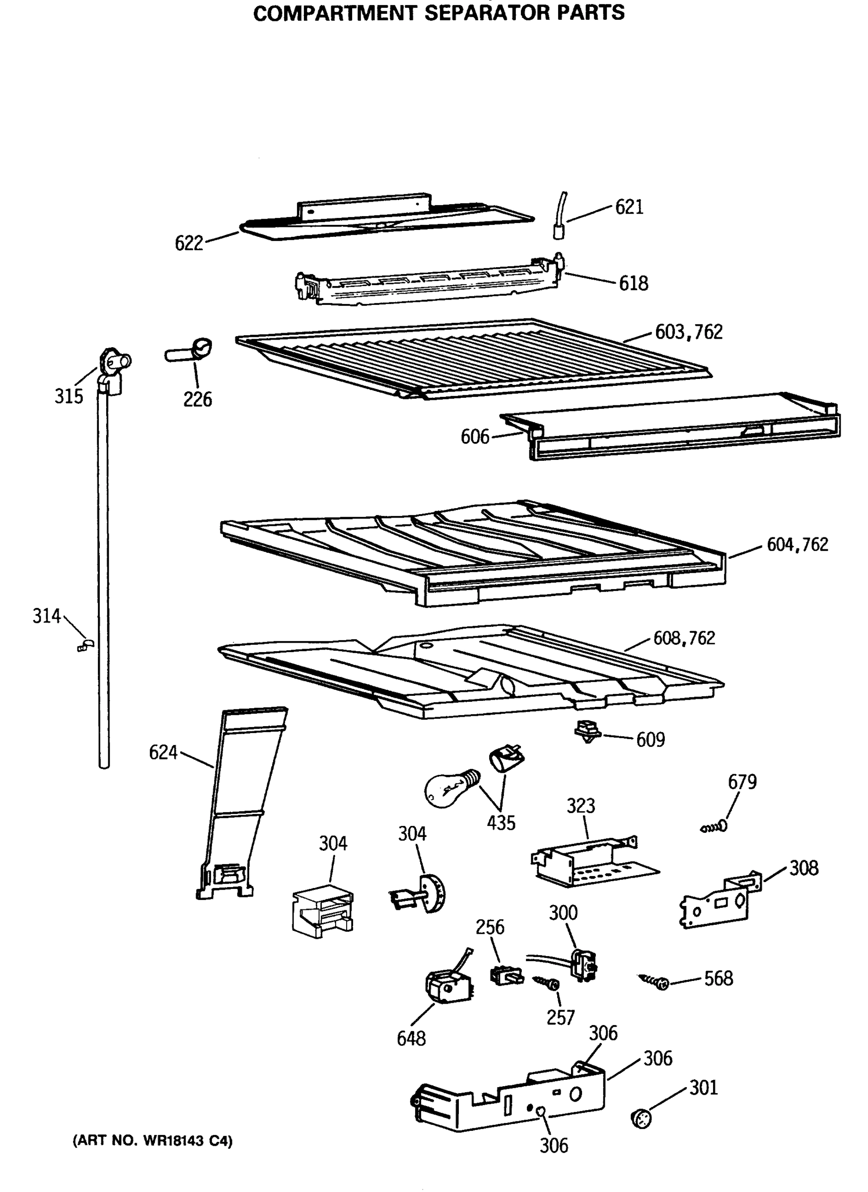 COMPARTMENT SEPARATOR PARTS
