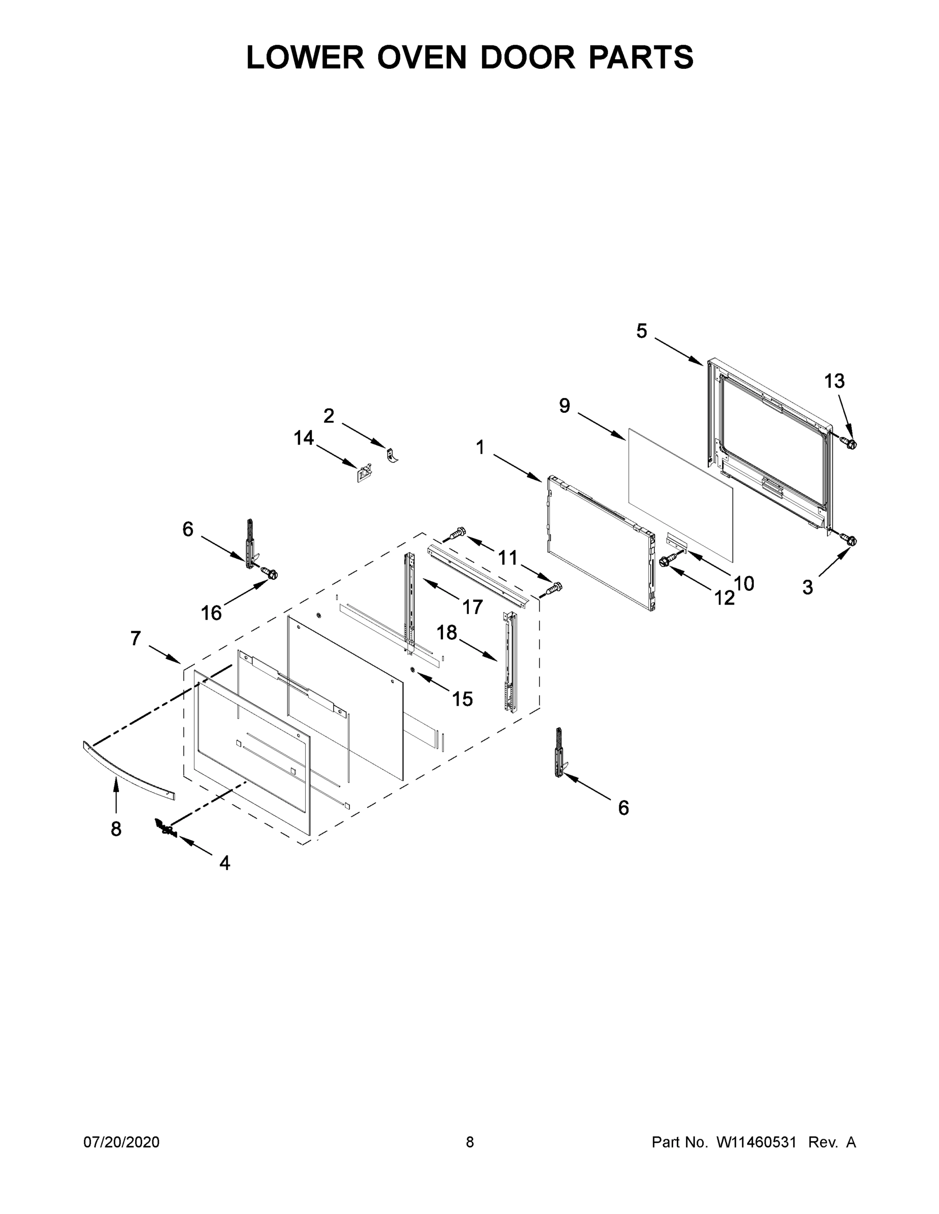 05 - LOWER OVEN DOOR PARTS