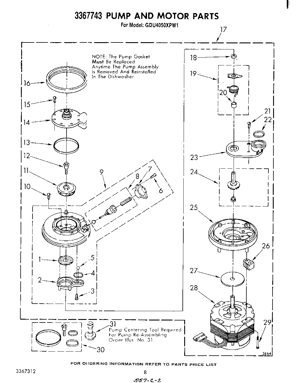 06 - 3367743 PUMP AND MOTOR