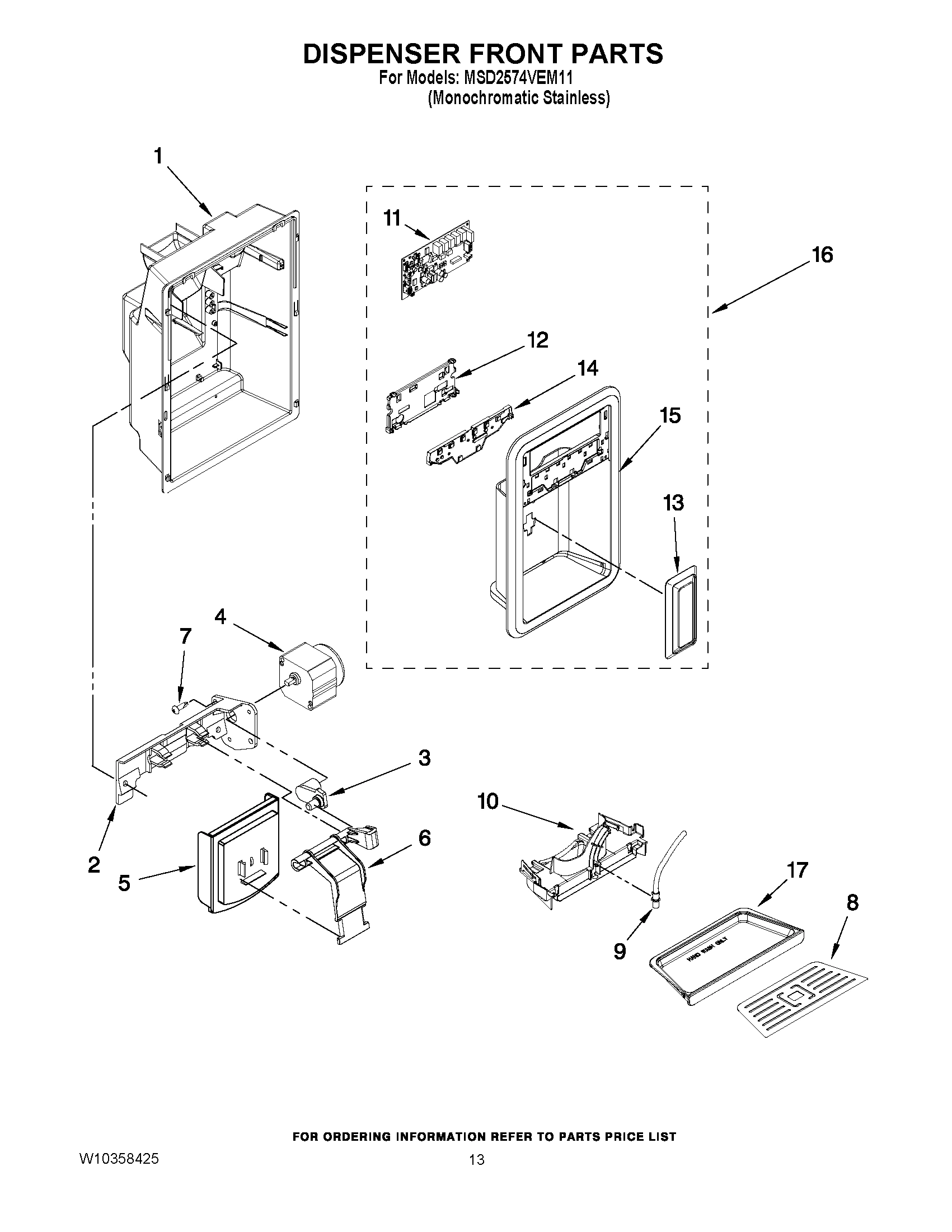 08 - DISPENSER FRONT PARTS