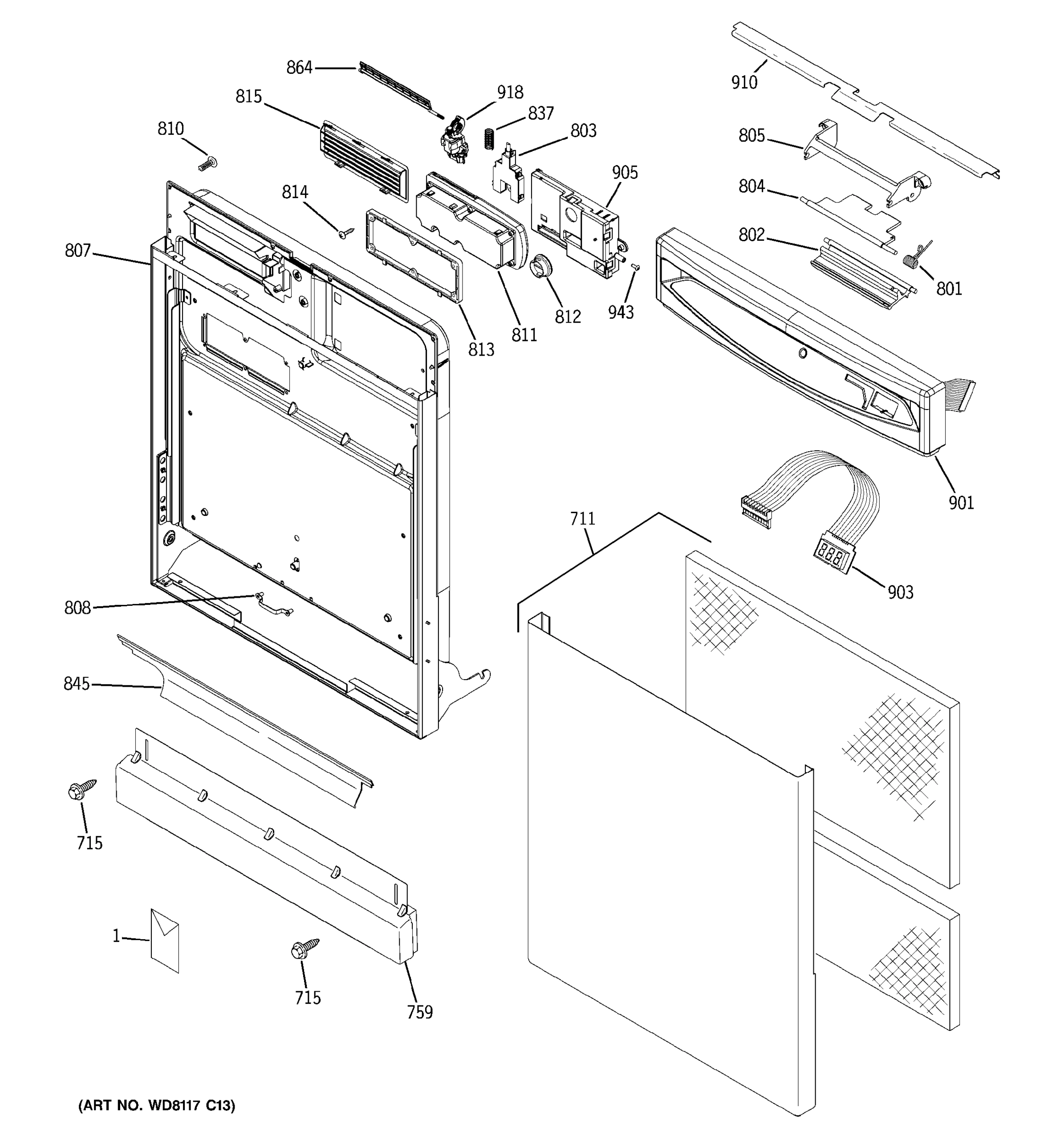 ESCUTCHEON & DOOR ASSEMBLY