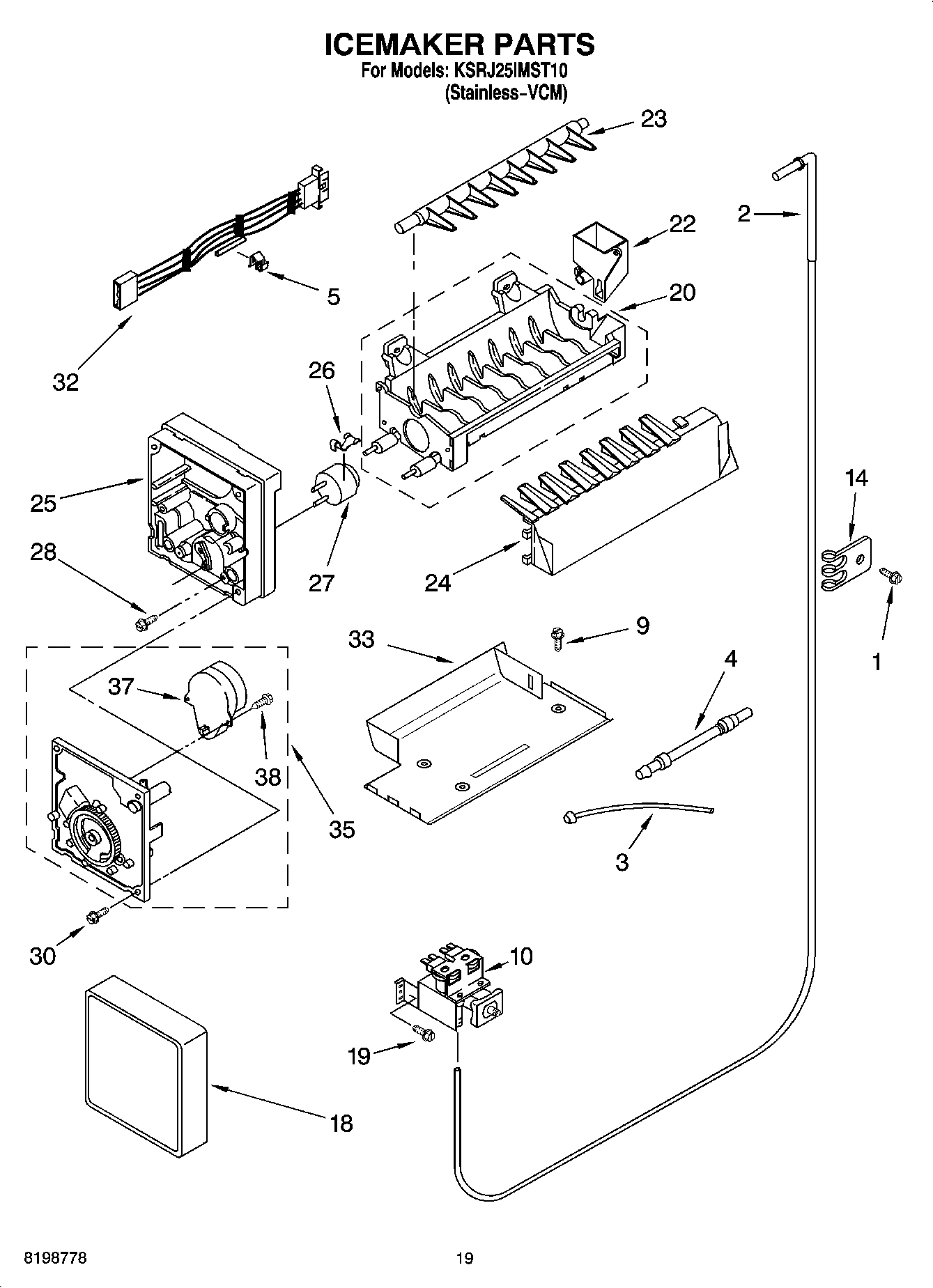 12 - ICEMAKER PARTS, PARTS NOT ILLUSTRATED