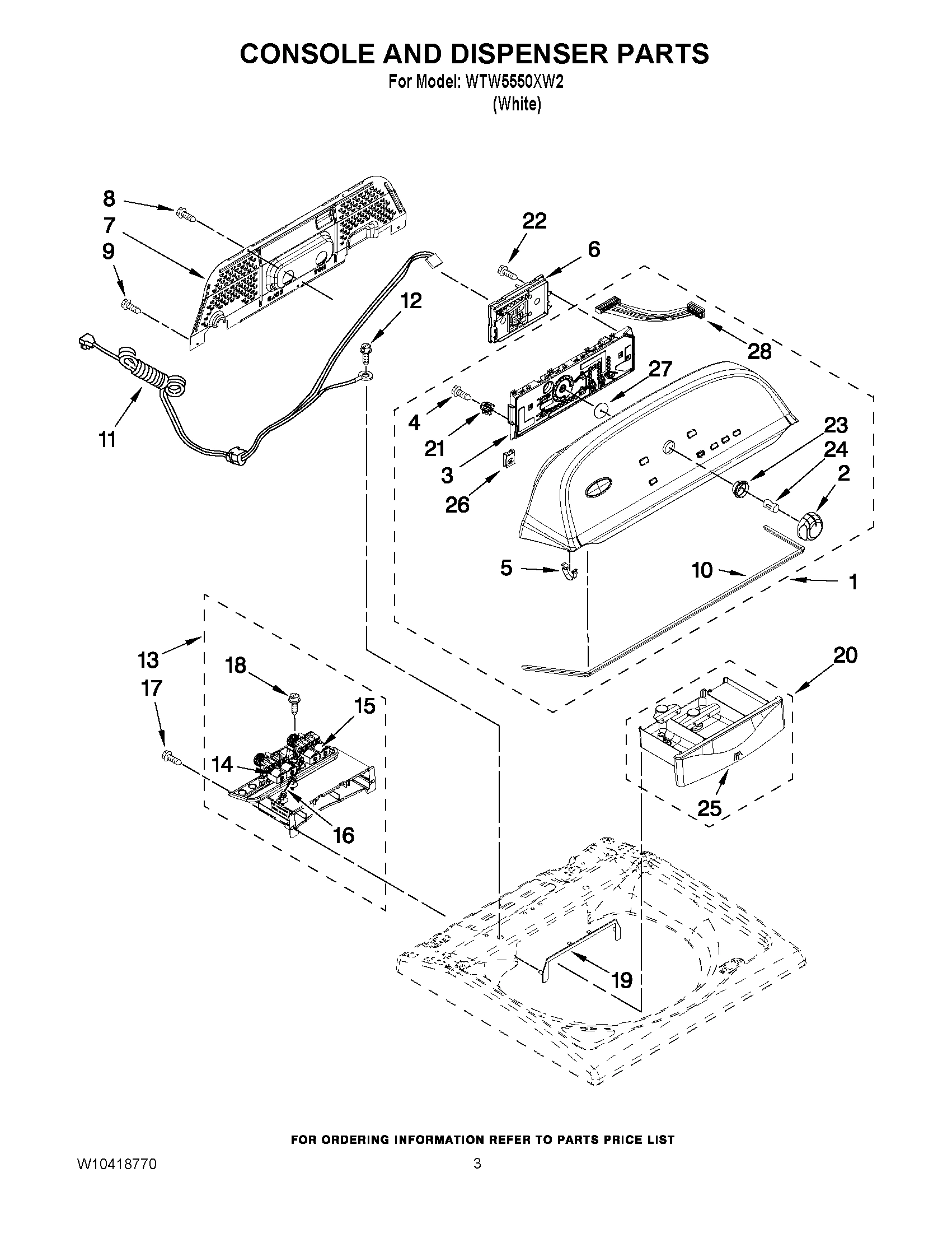 02 - CONSOLE AND DISPENSER PARTS