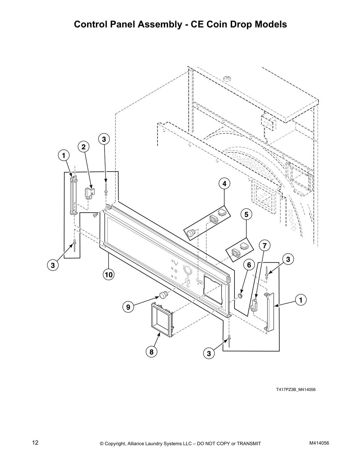 Control Panel Assembly - CE Coin Drop Models