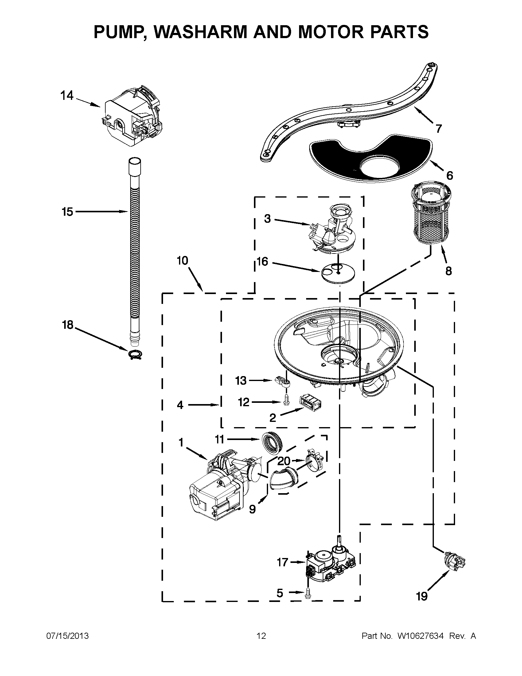 06 - PUMP, WASHARM AND MOTOR PARTS