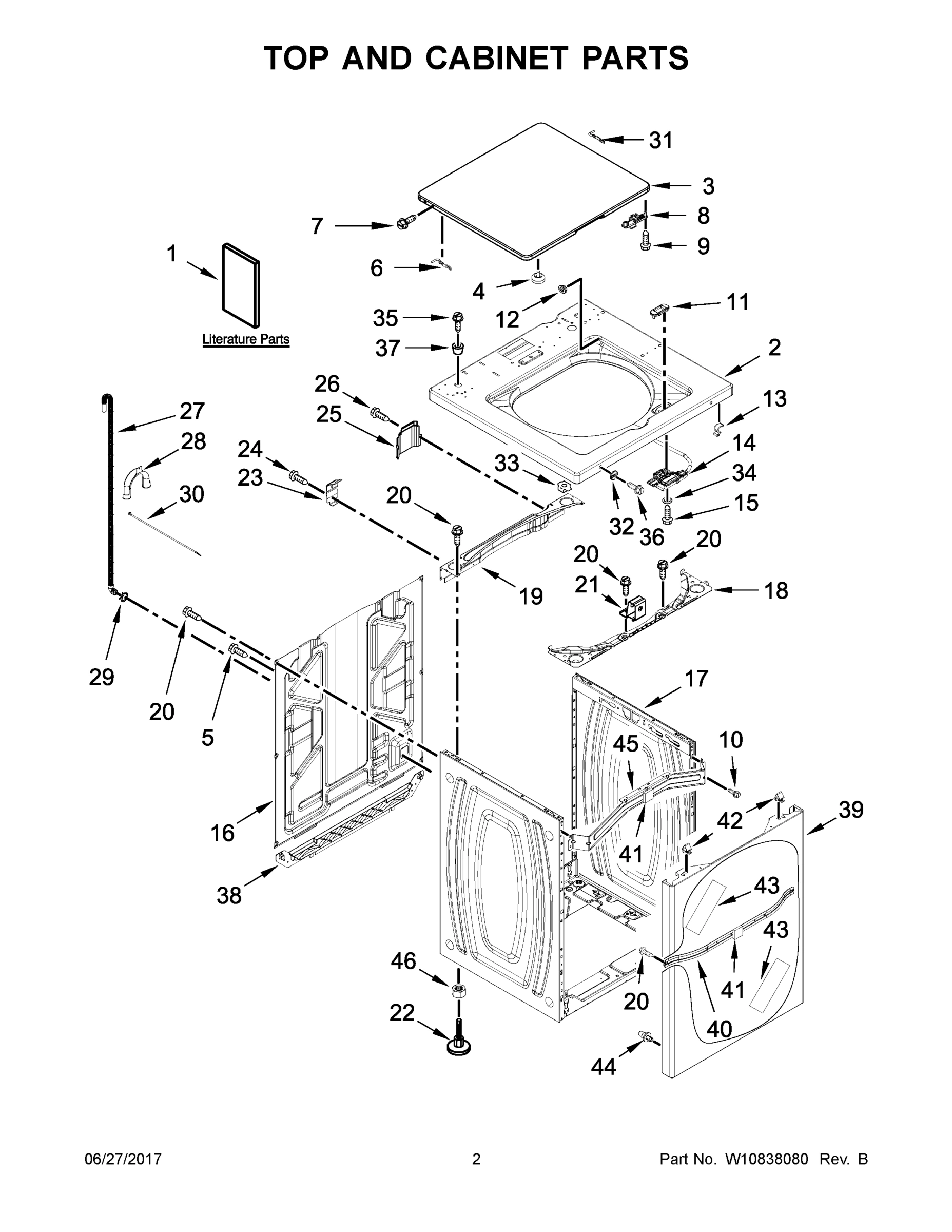 02 - TOP AND CABINET PARTS