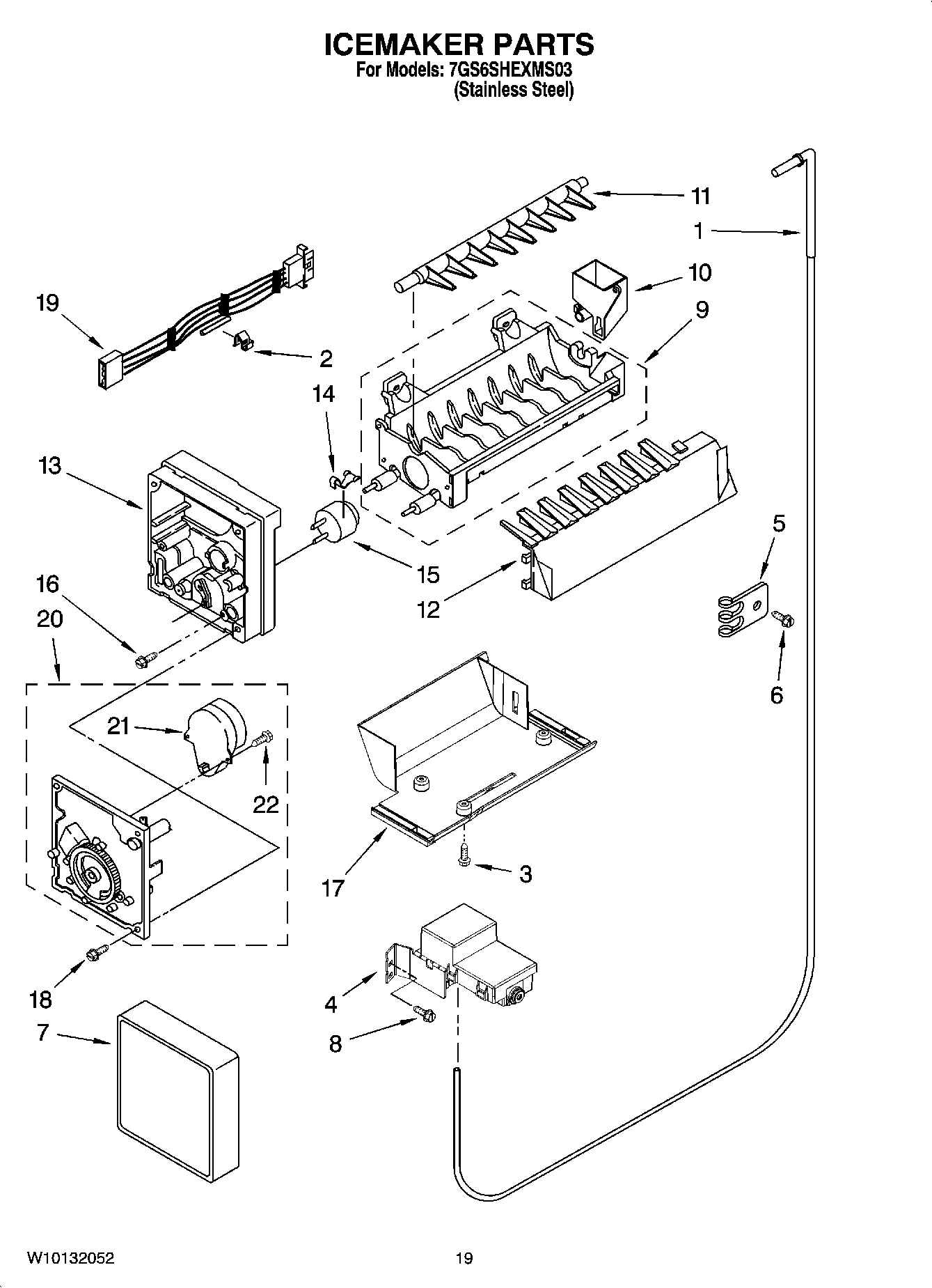 12 - ICEMAKER PARTS, OPTIONAL PARTS (NOT INCLUDED)